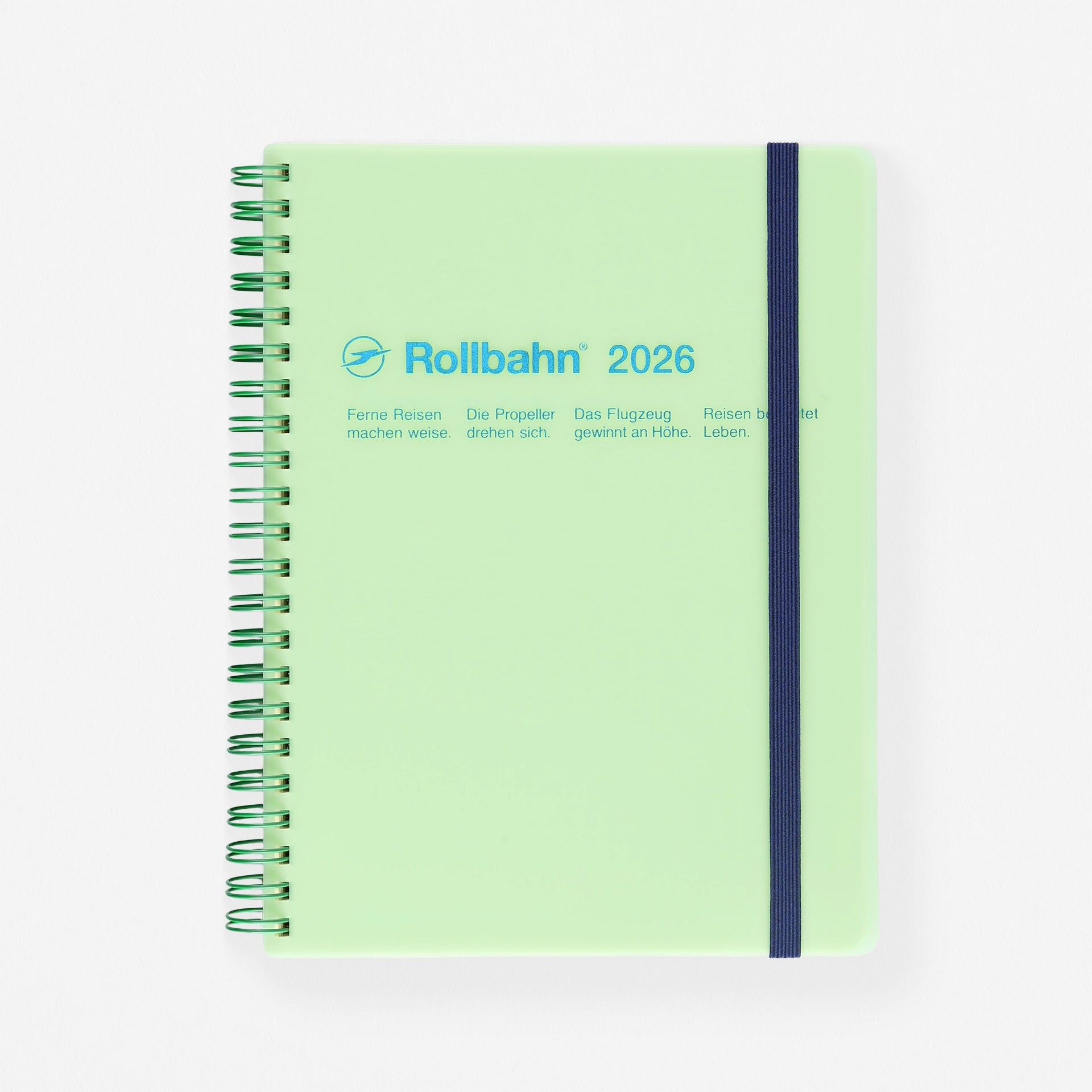 Rollbahn 2026  Clear Monthly Planner Green | Medium, A5 Or Slim