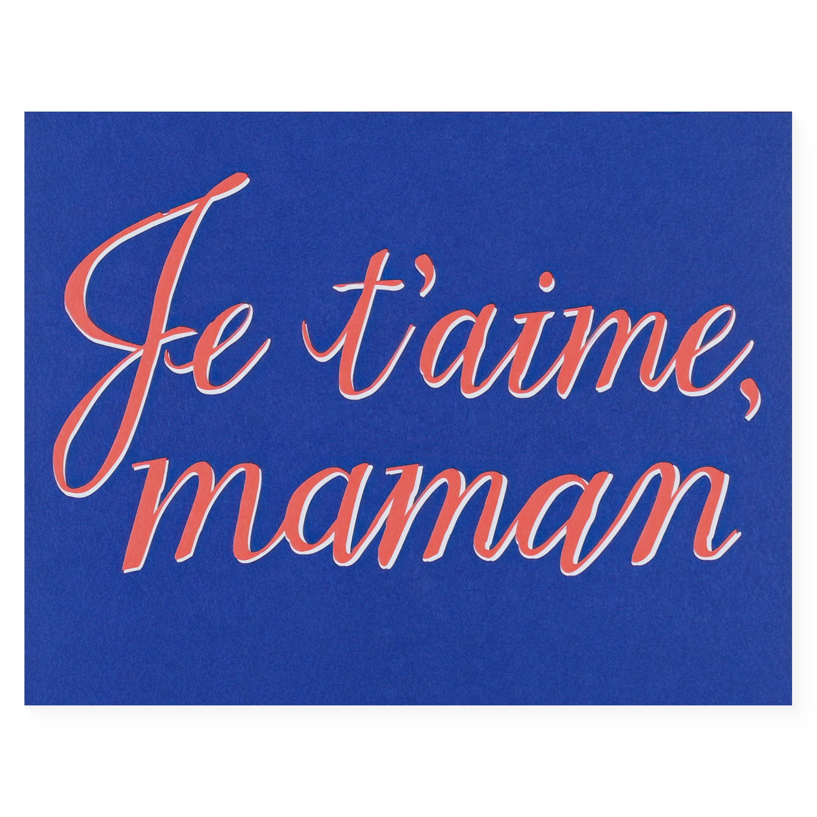 Banquet Workshop Je T'aime Maman Mother's Day Card