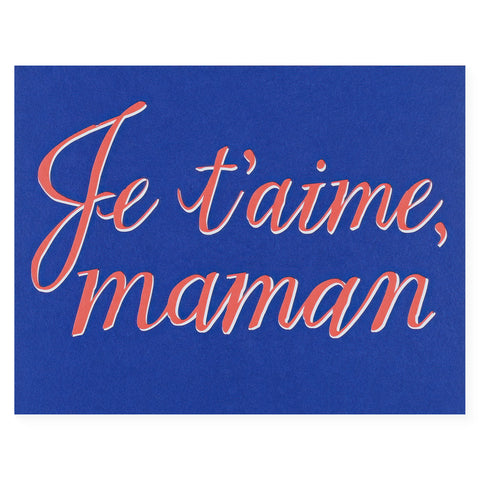 Banquet Workshop Je T'aime Maman Mother's Day Card (Copy) 