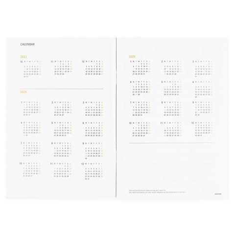 Hightide Papillon Monthly Planner Gingham Black B6 