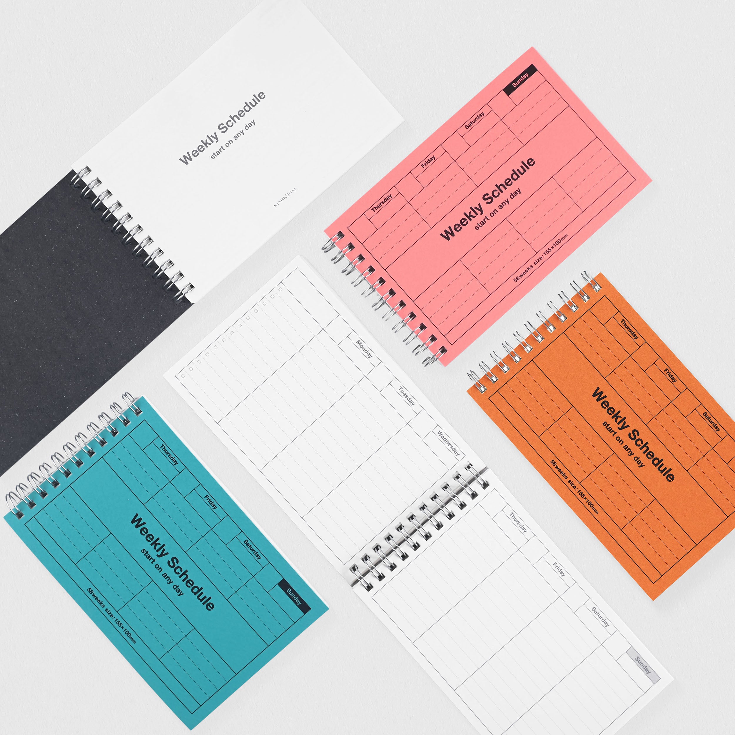 MARK'S Inc. Dayfree Weekly Schedule Undated Planner