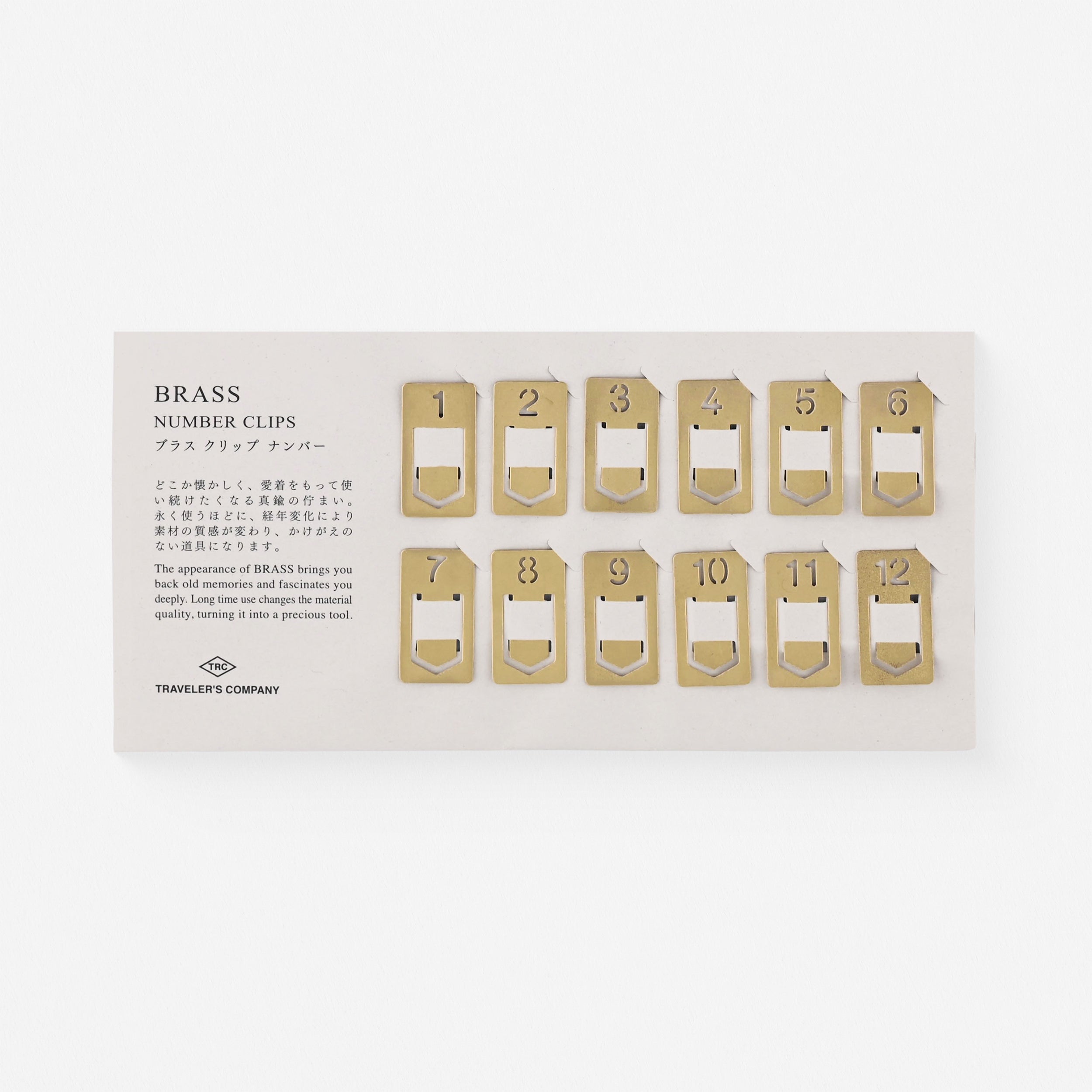 Traveler's Company Brass Number Clips