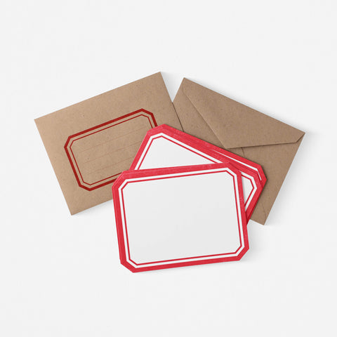 A. Favorite Red Label Flat Note Cards Boxed 