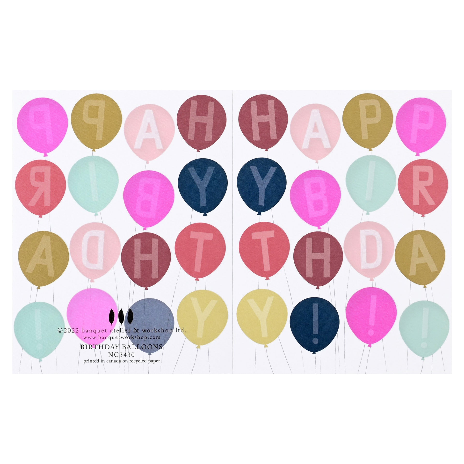 Banquet Workshop Birthday Balloons Greeting Card