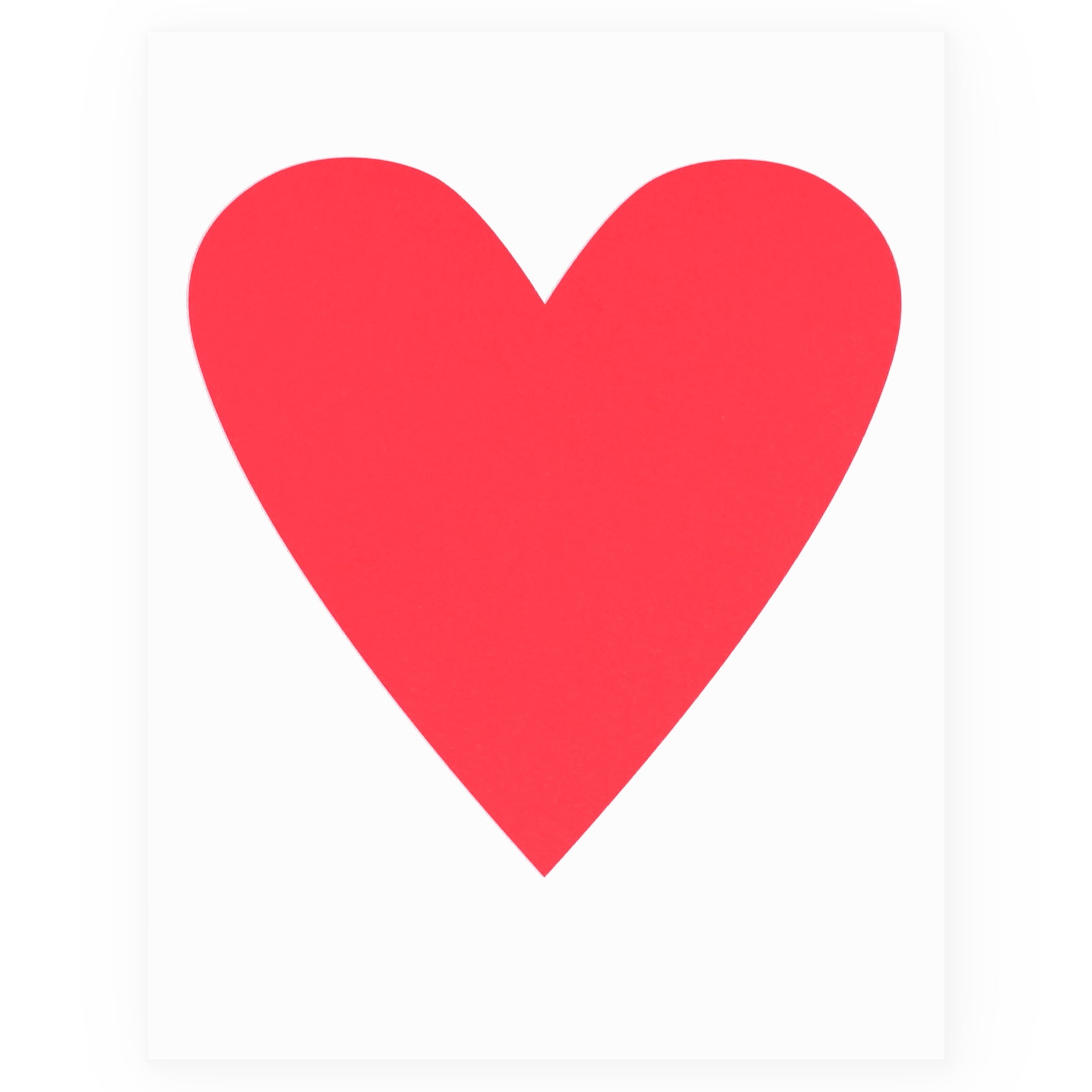 Banquet Workshop Neon Pink Heart Greeting Card