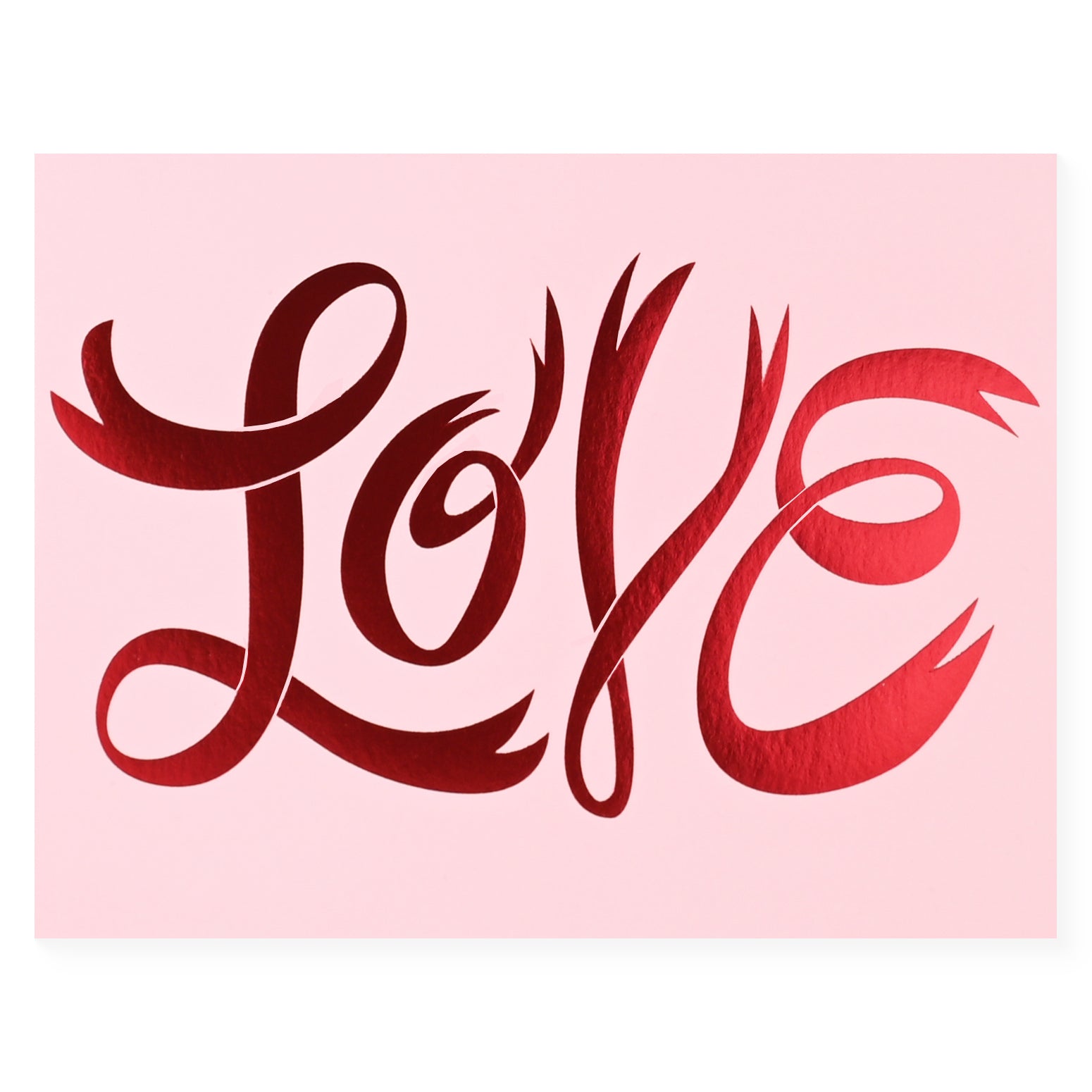 Banquet Workshop Red Foil Love Greeting Card