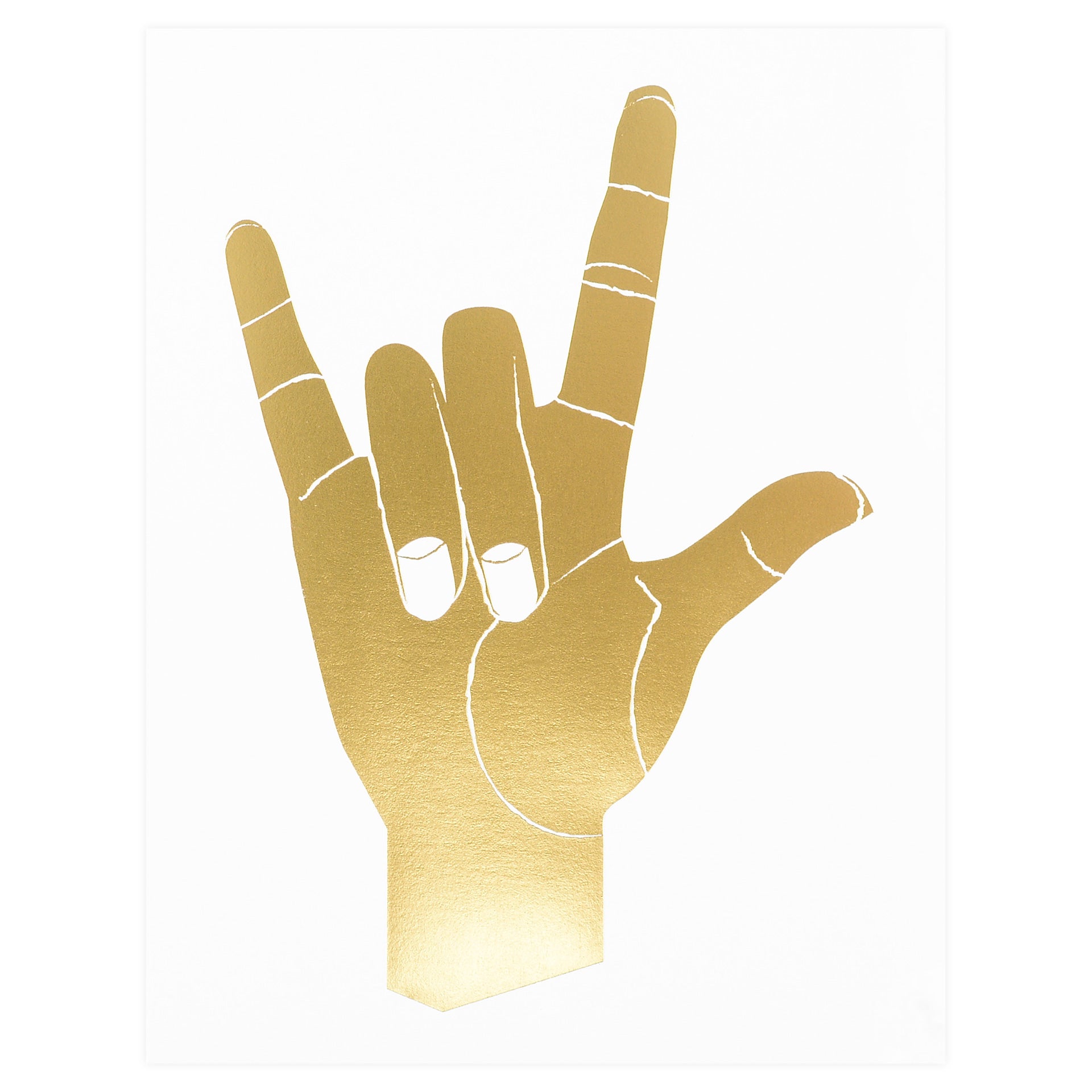 Banquet Workshop I Love You Hand Greeting Card