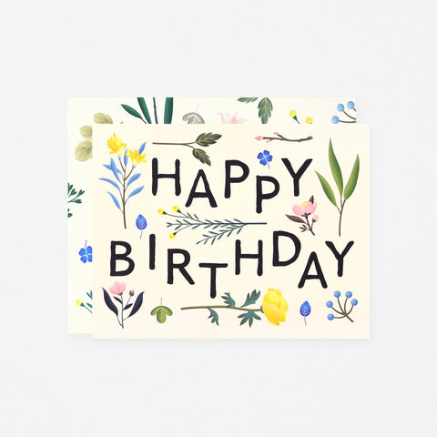 Clap Clap Plant Variety Ivory Birthday Card 