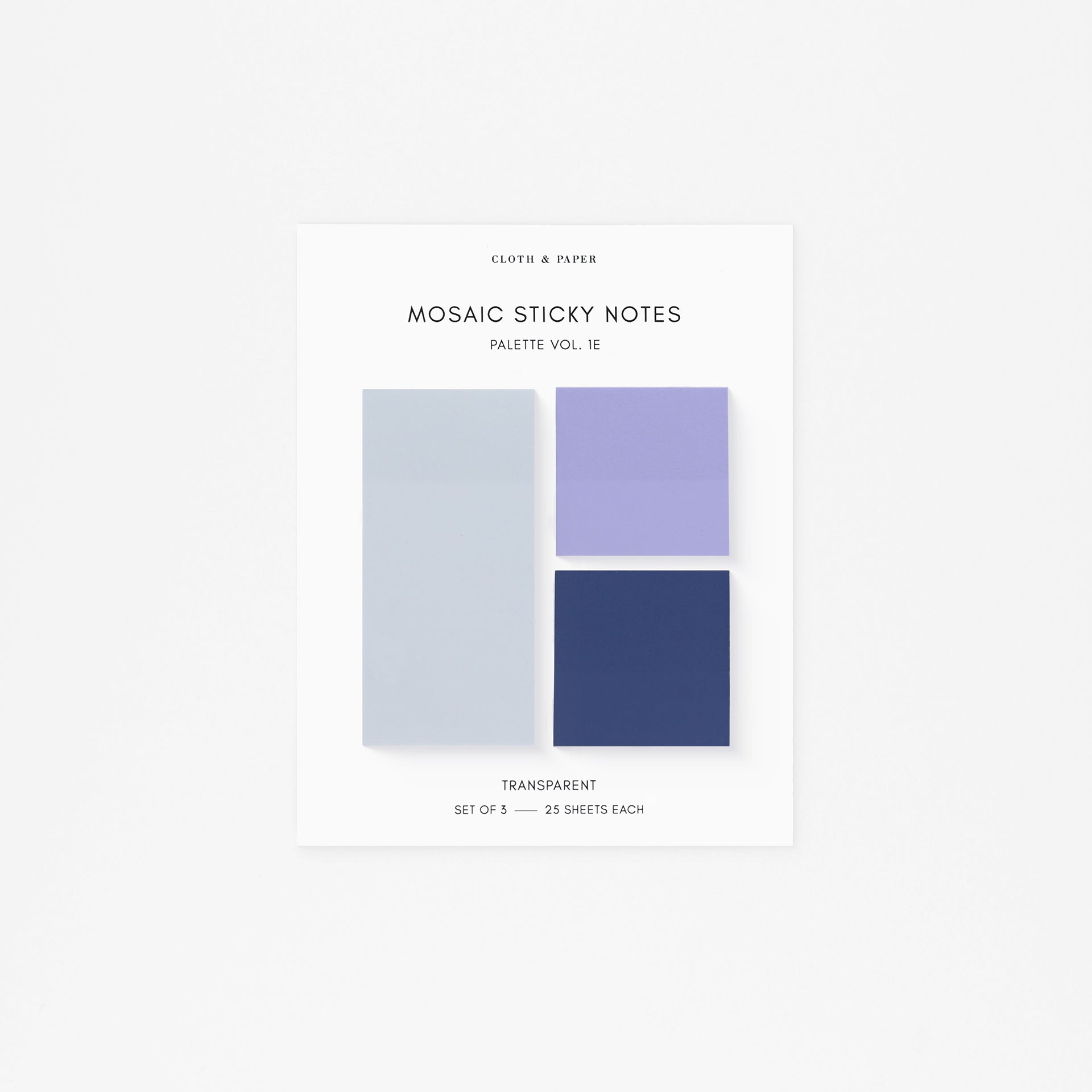 Cloth & Paper Mosaic Sticky Notes | Palette Vol. 1E Aspen Ube Apollo