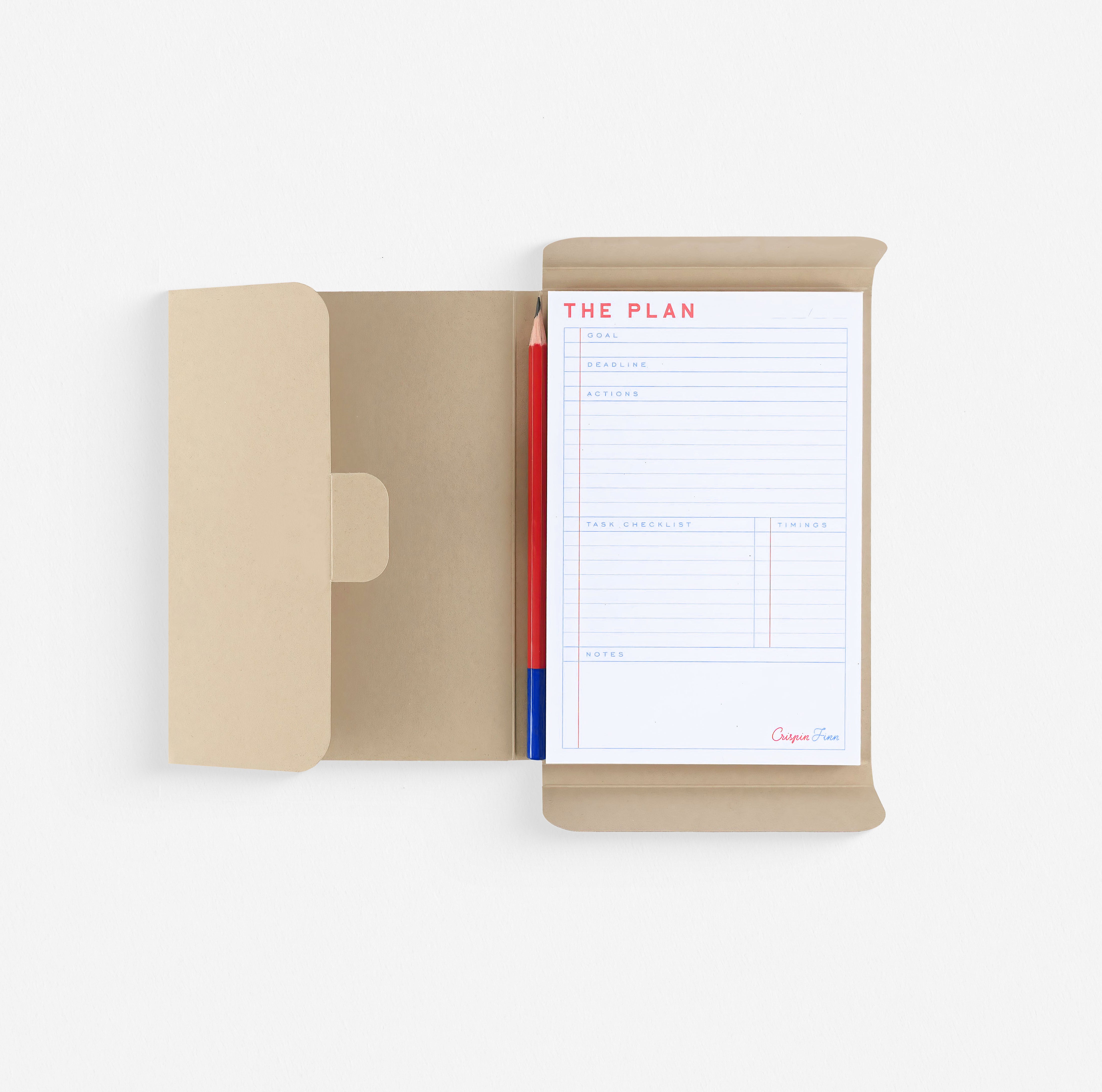 The Plan Notepad With Pencil Packaged Set