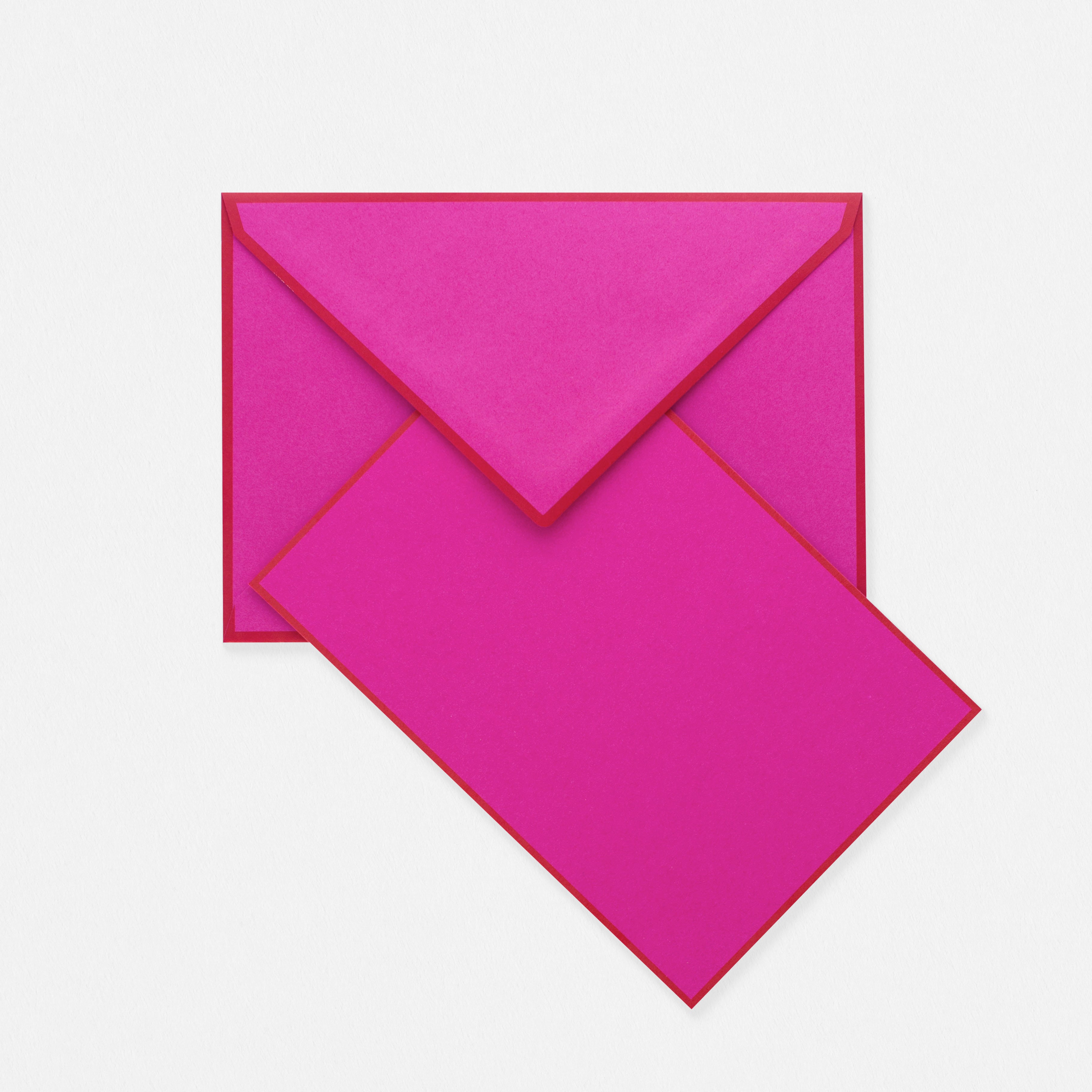 Color Edge Bougainvillea and Red Flat Note Cards Boxed