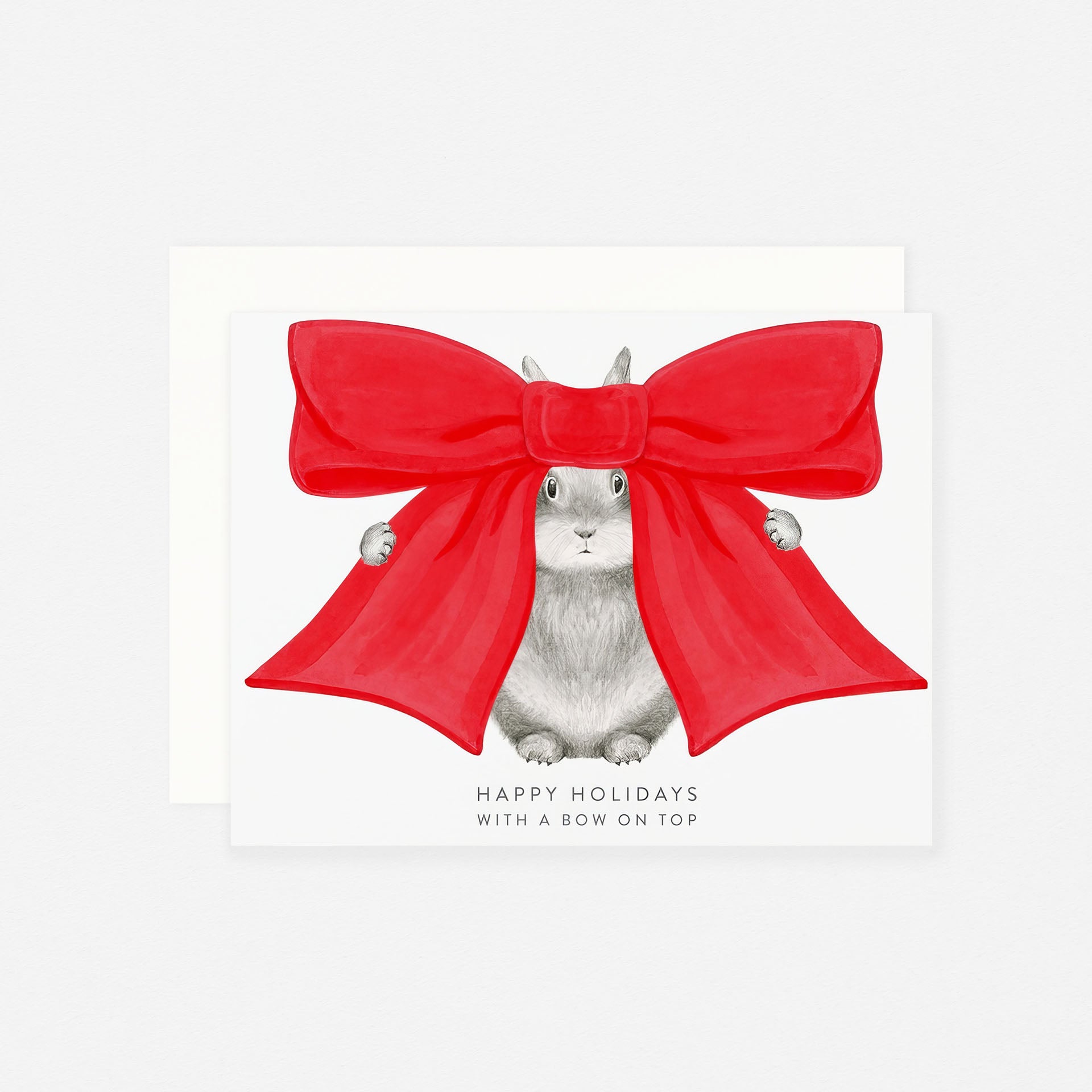 Happy Holidays With A Bow On Top Holiday Card