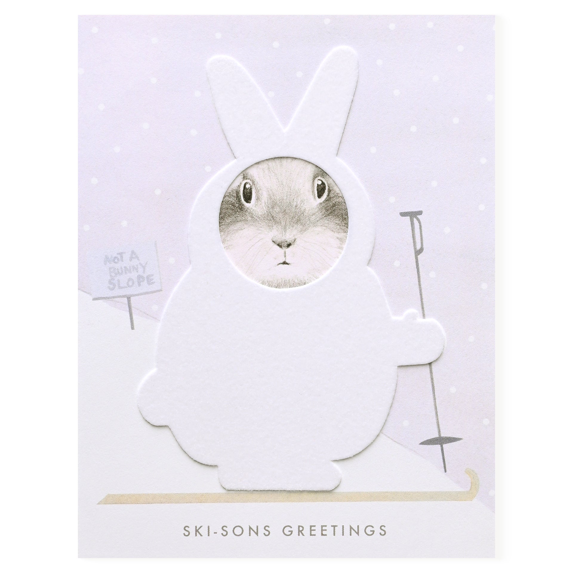 Dear Hancock Ski-sons Greetings Bunny Holiday Card