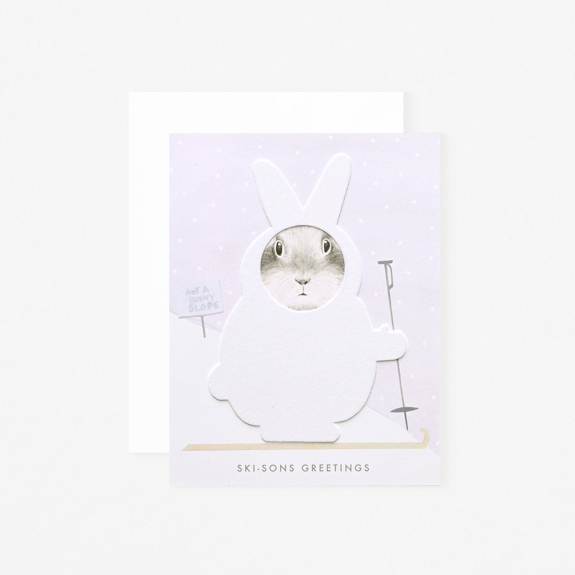 Dear Hancock Ski-sons Greetings Bunny Holiday Card