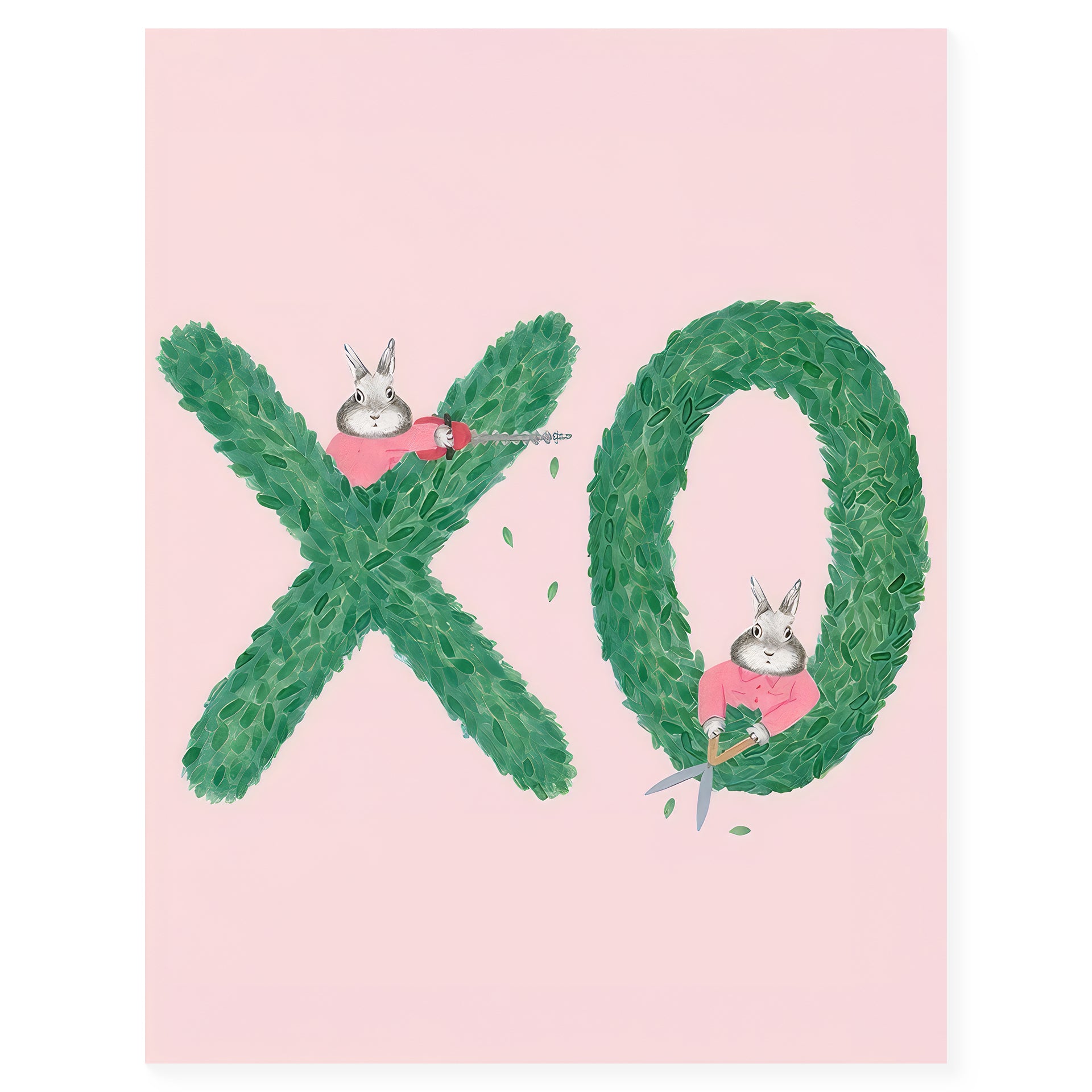 Dear Hancock XO Bunny Gardeners Greeting Card