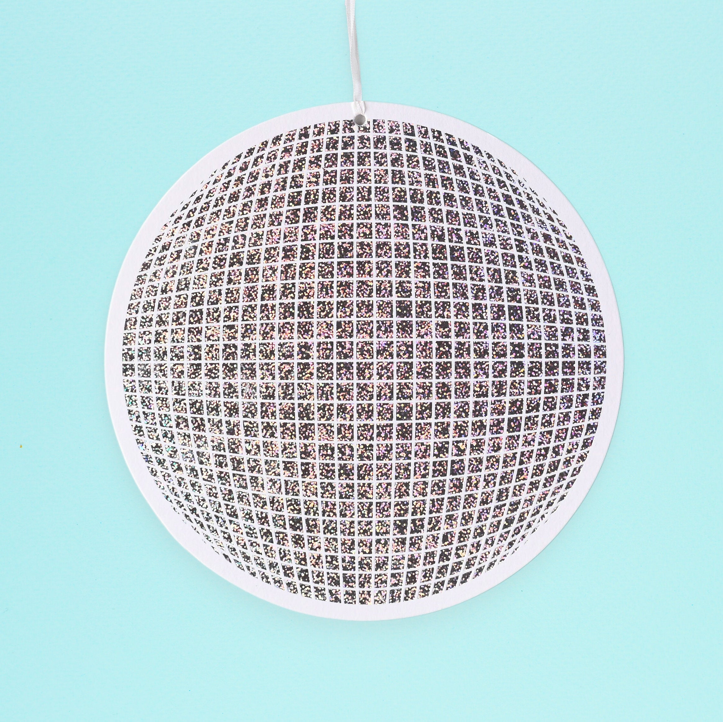 Inkello Disco Ball Holographic Birthday Card