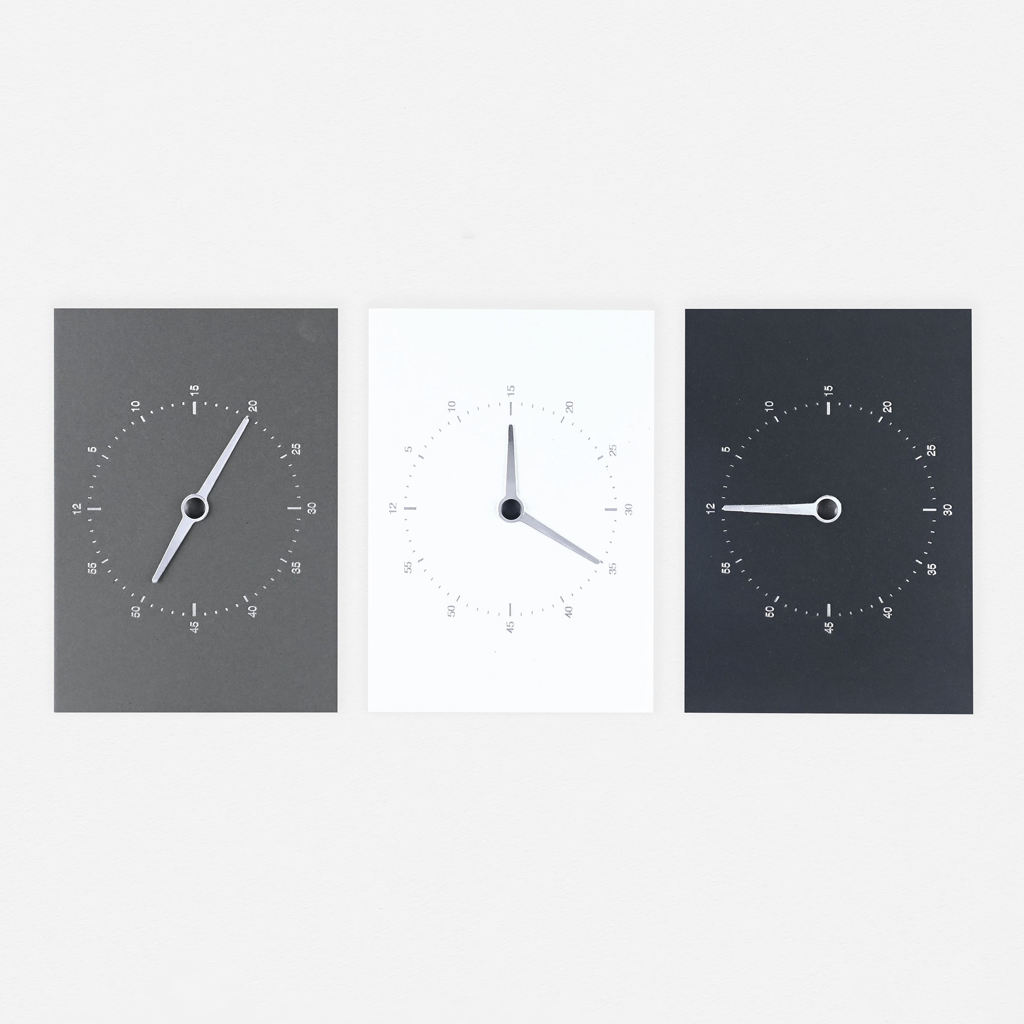 Dotsy Clock Greeting Card | Grey, White Or Black