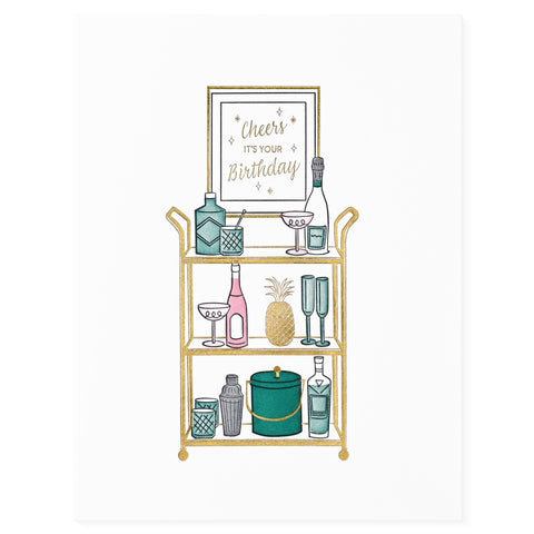 Elum Bar Cart Birthday Card 