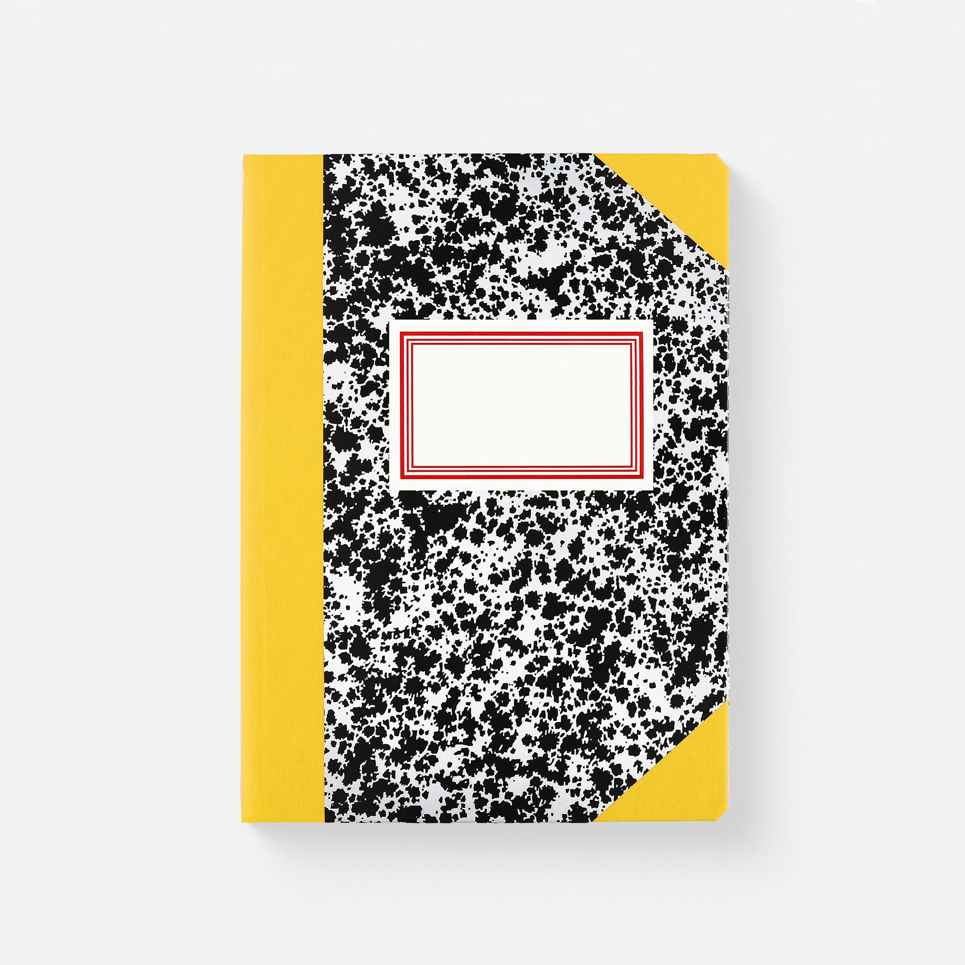 Emilio Braga Cloud Print Notebook Black, White & Yellow A5 | Lined Or Grid Lined