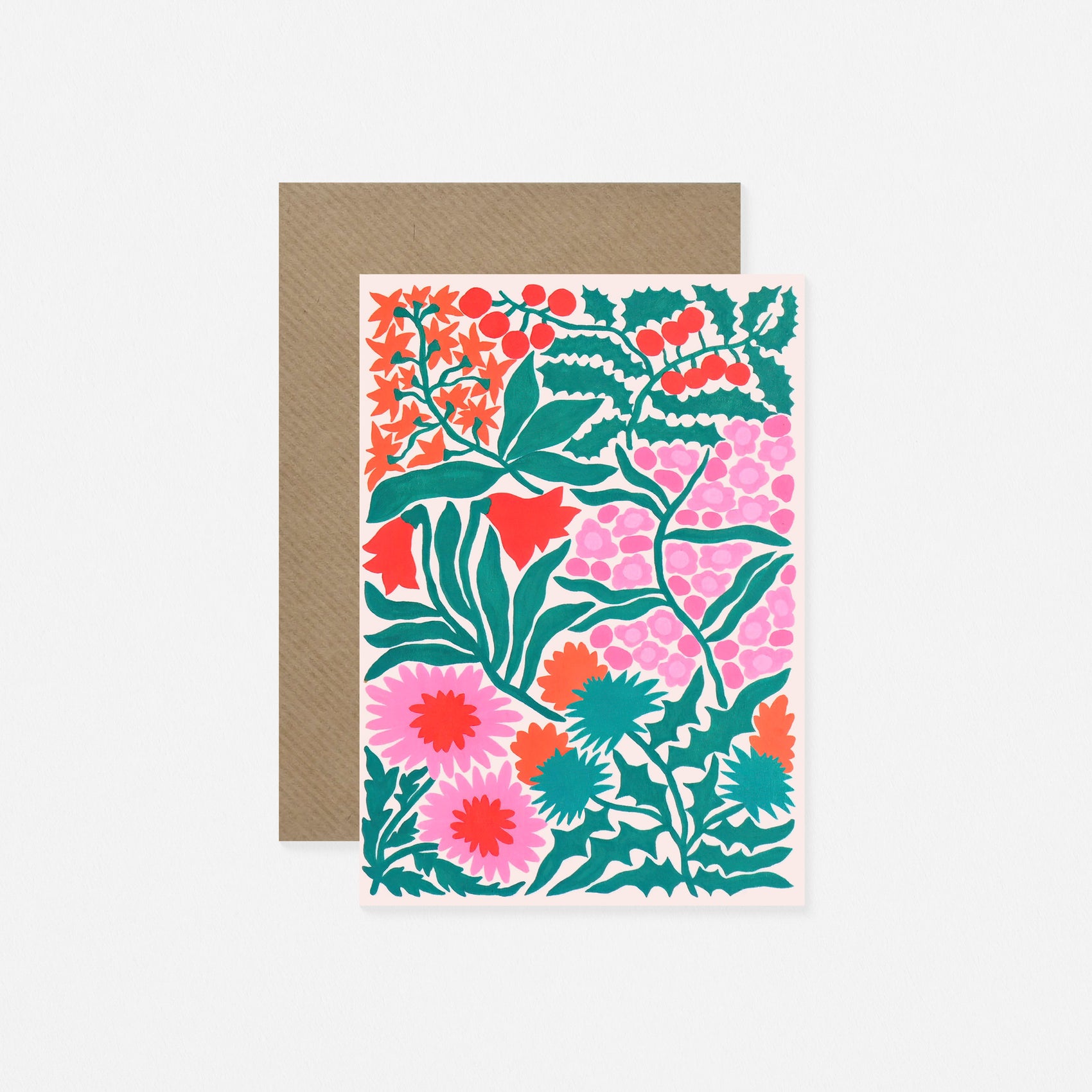 Christmas Flowers Holiday Card