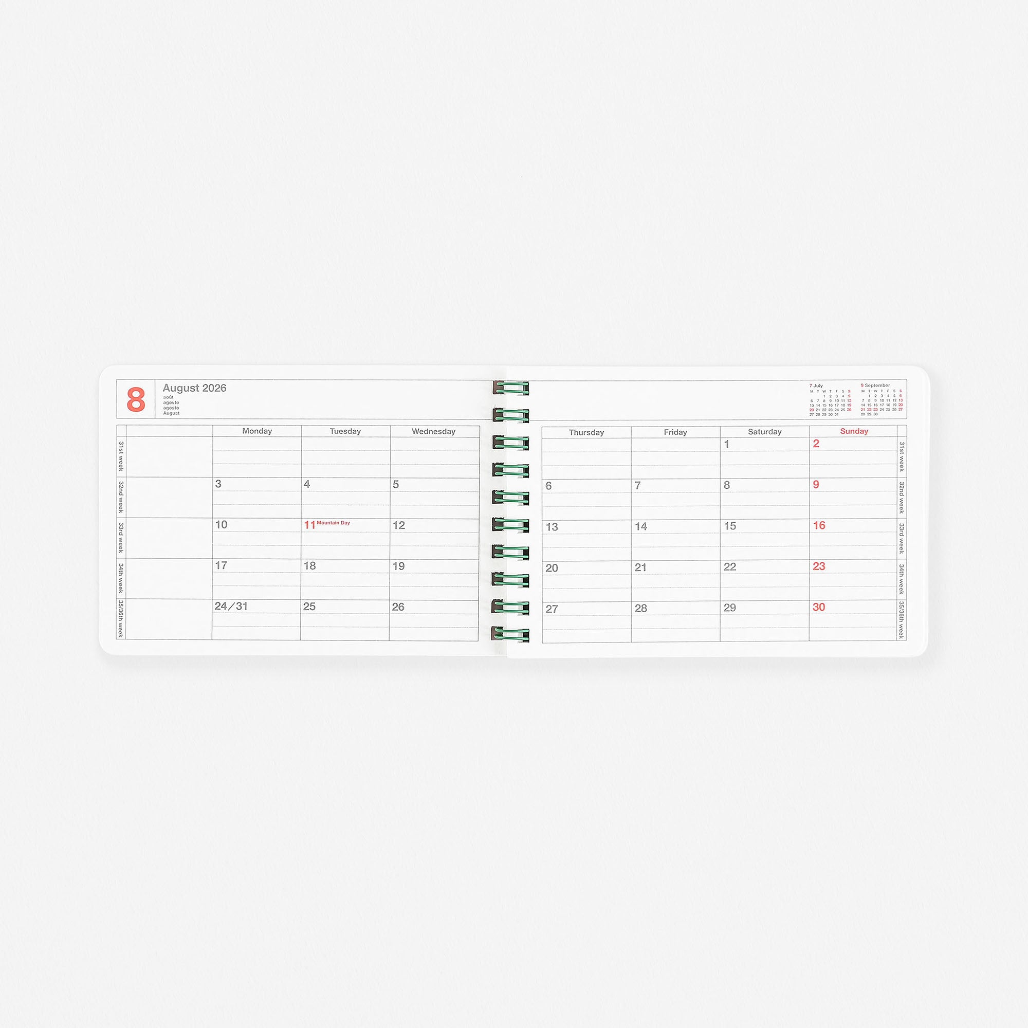 2026 Mini Monthly Planner