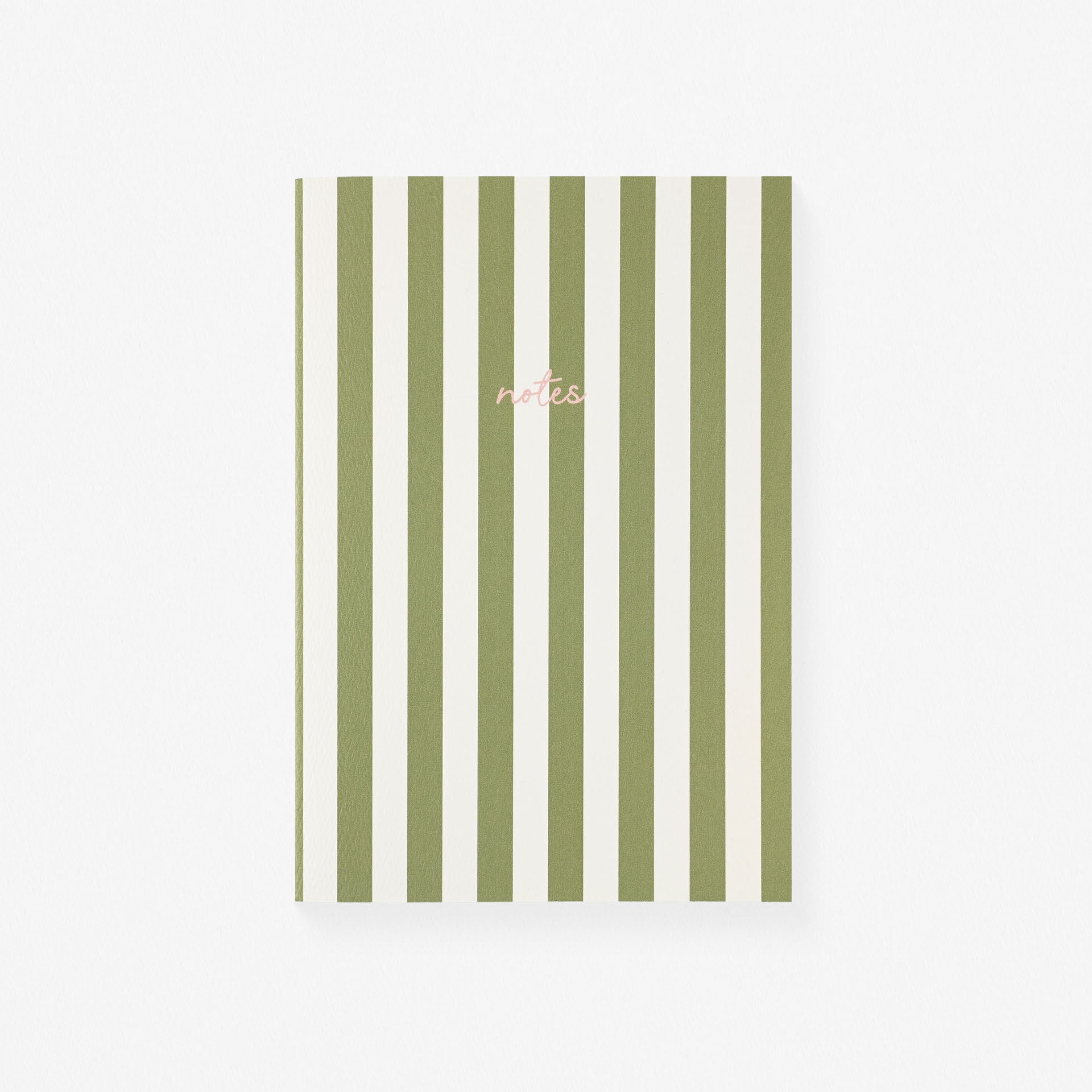 Fin Studio Fin Studio Striped Notebook | 9 Colors Olive Green