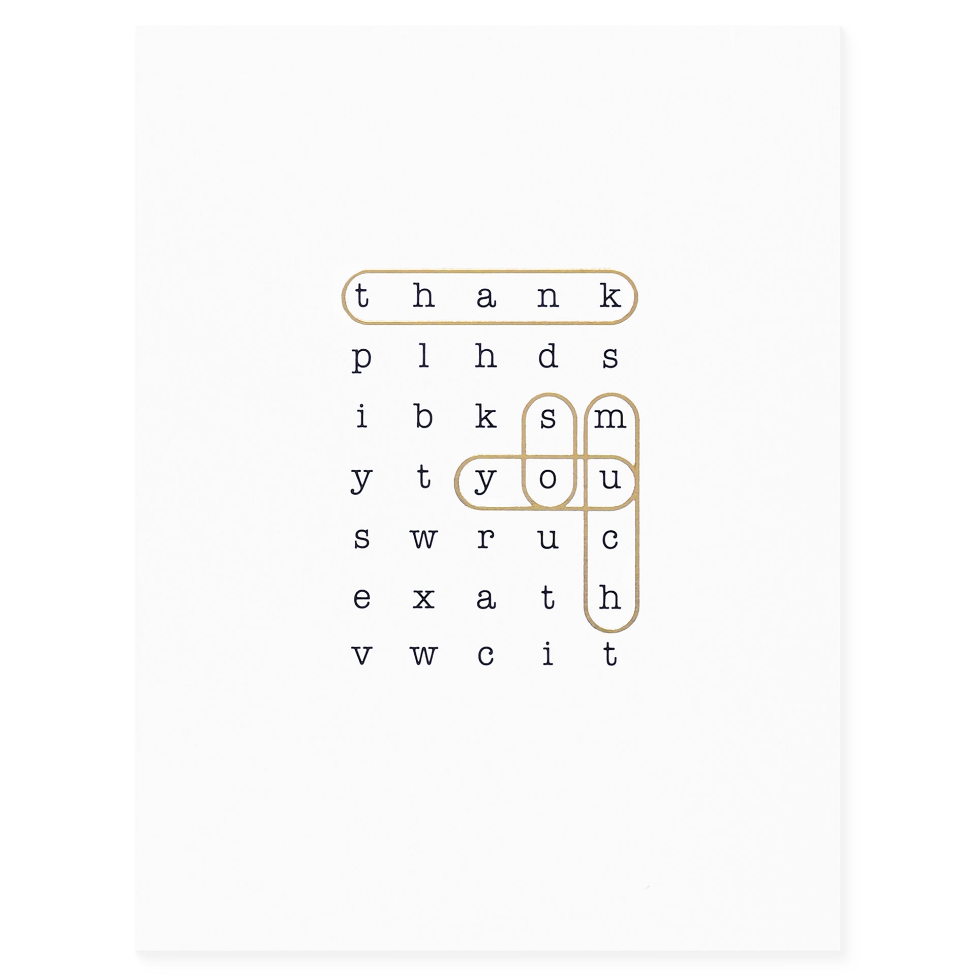 Fine Moments Word Search Thank You Card