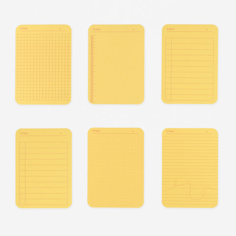 Assorted Formats Memo Cards A7 Yellow