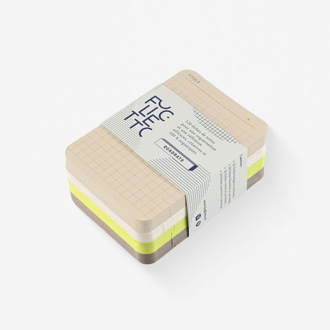 Foglietto Quadrato (Grid)  Memo Cards A7 Beige/White/Tatin Green/Brown 