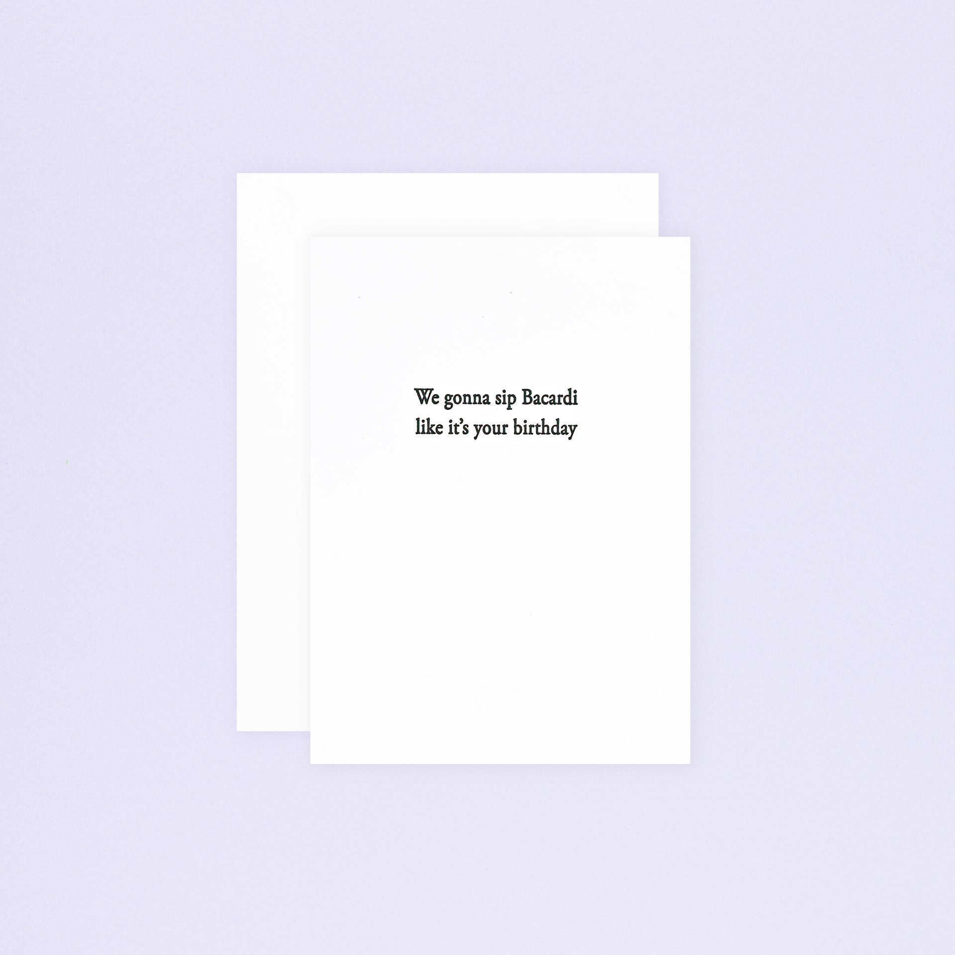 Hat Wig Glove Bacardi Birthday Card