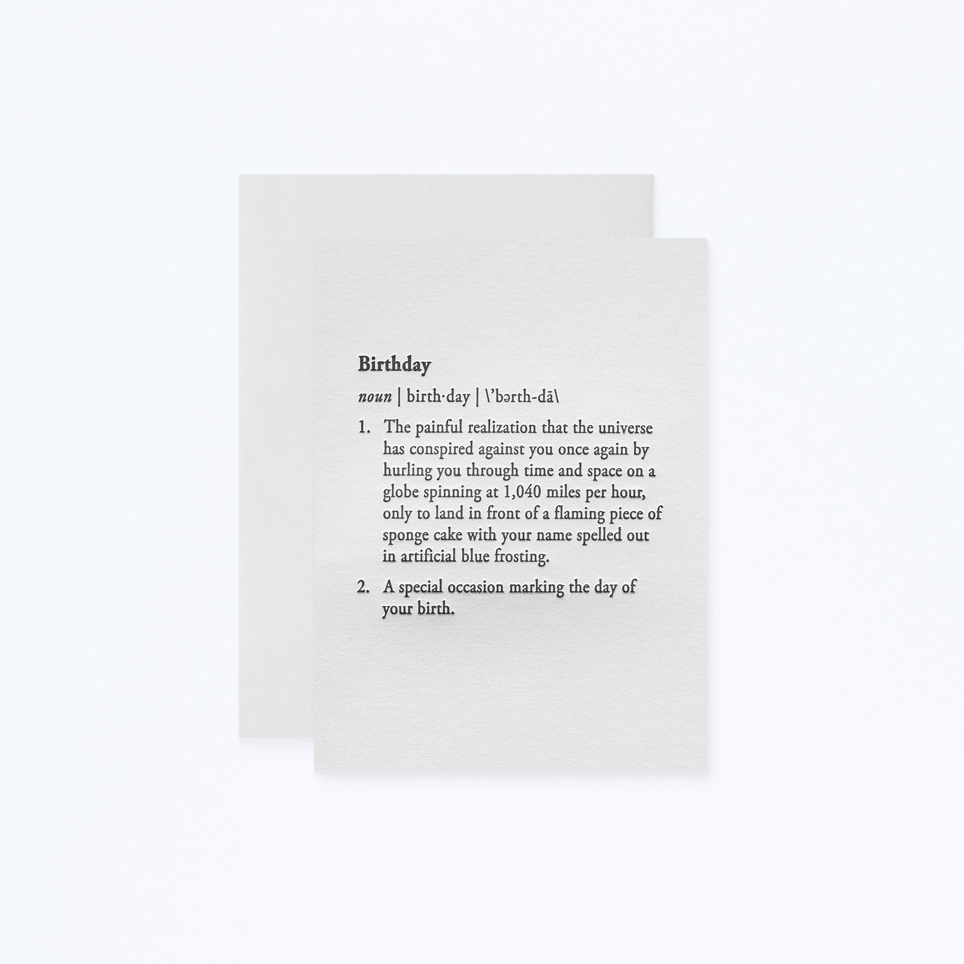Hat Wig Glove Birthday Definition Greeting Card