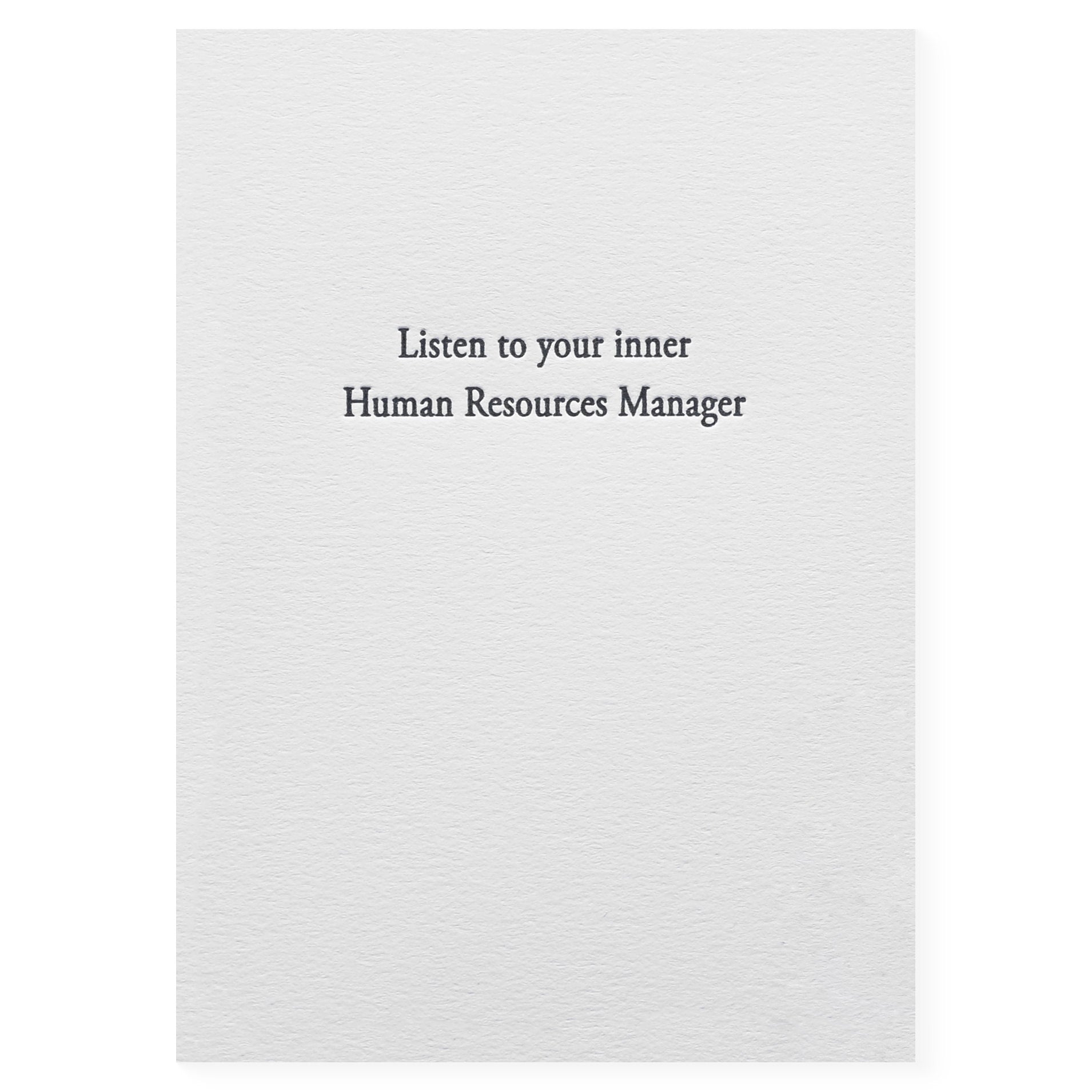 Hat Wig Glove Inner Human Resources Manager Greeting Card