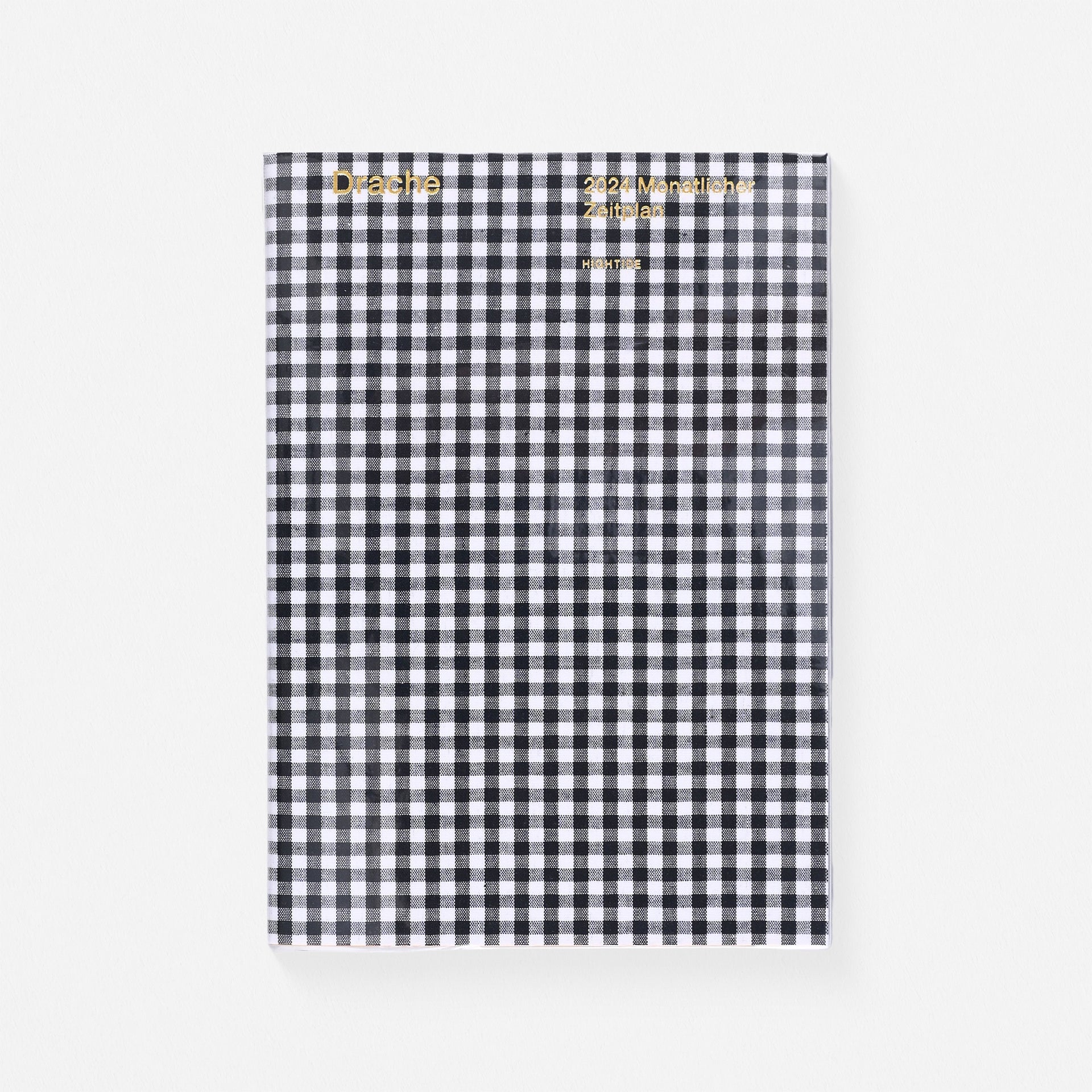 Hightide Papillon Monthly Planner Gingham Black B6
