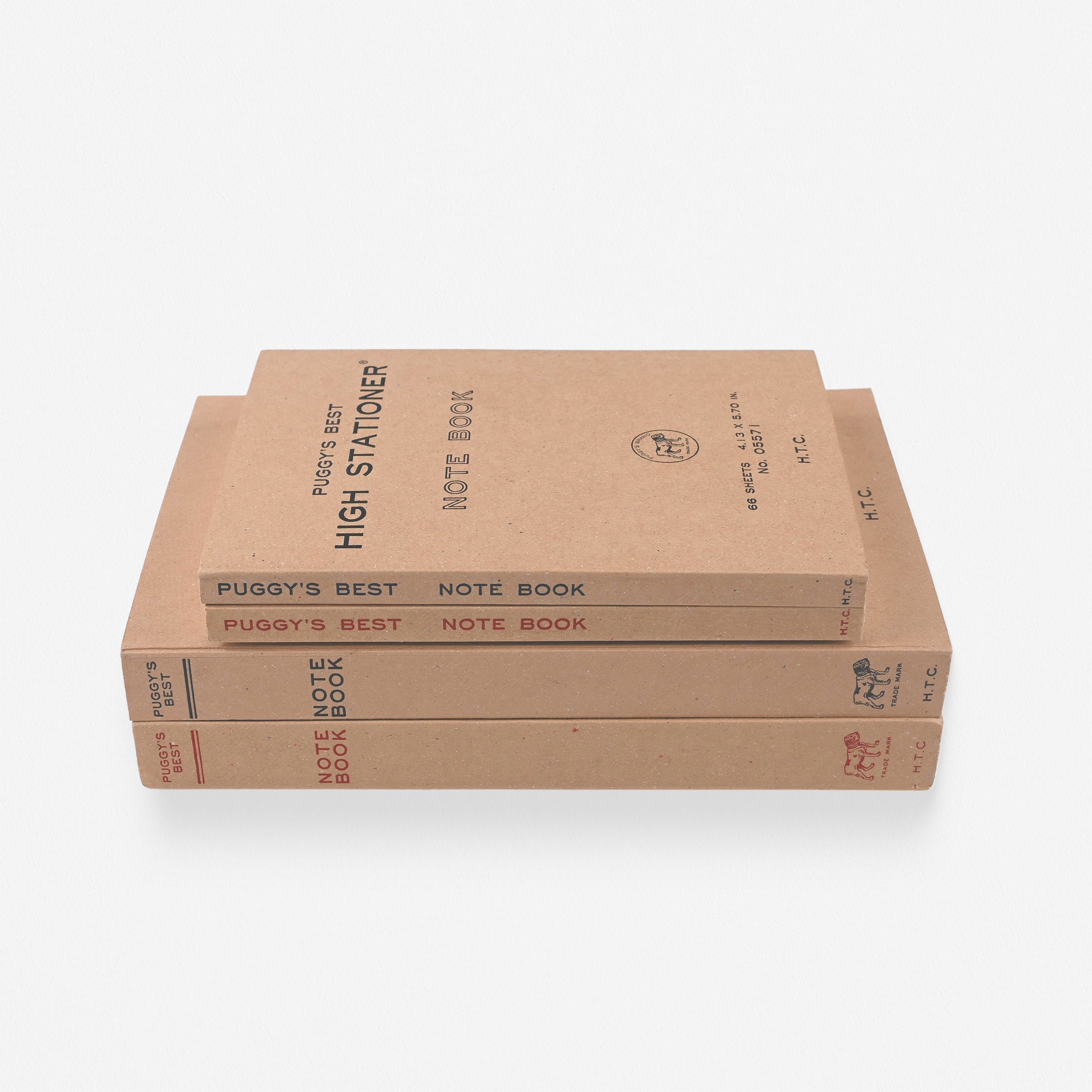 Hightide Puggy's Best Notebook Small Or Large | Black Or Red