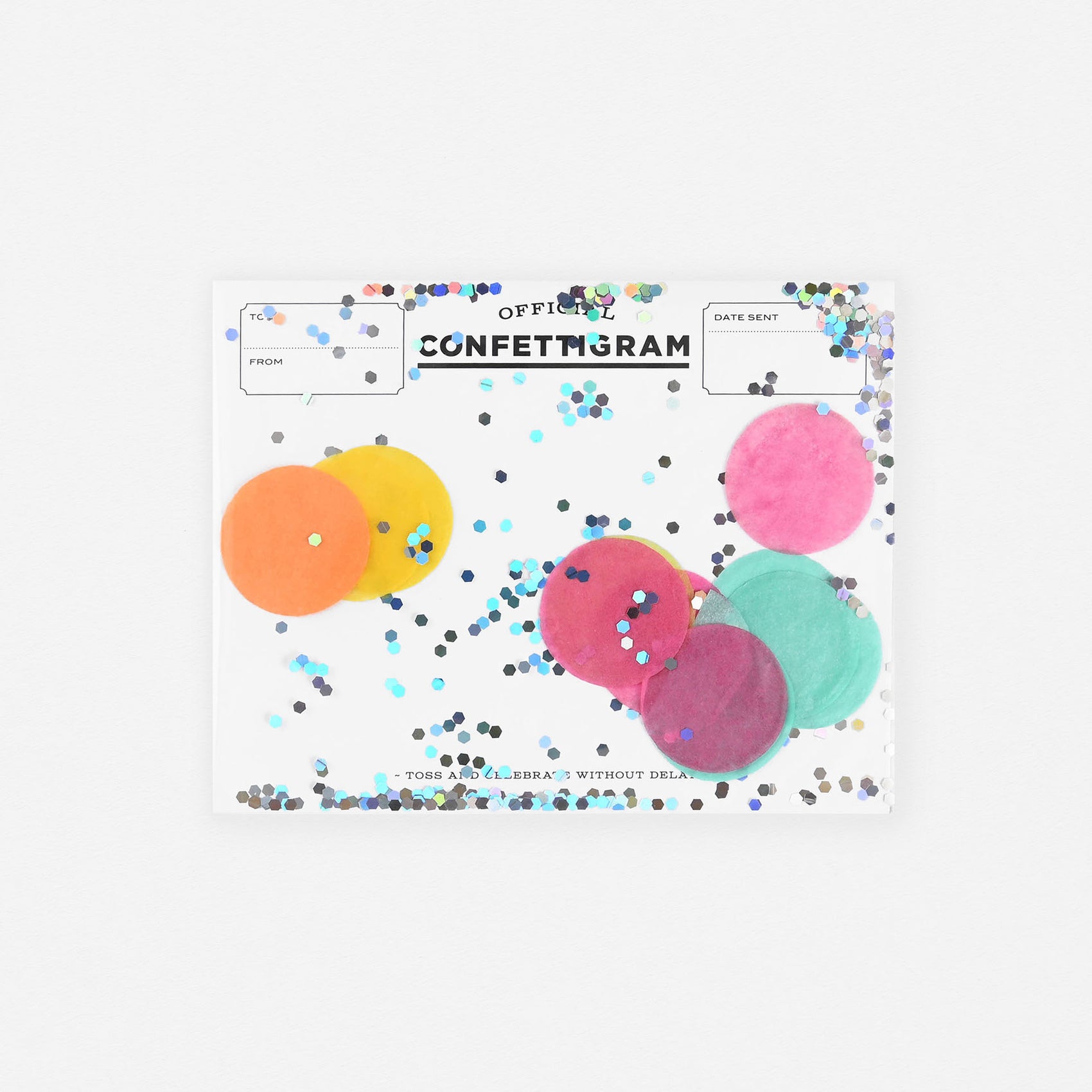 Inklings Paperie Confettigram Disco Greeting Card 