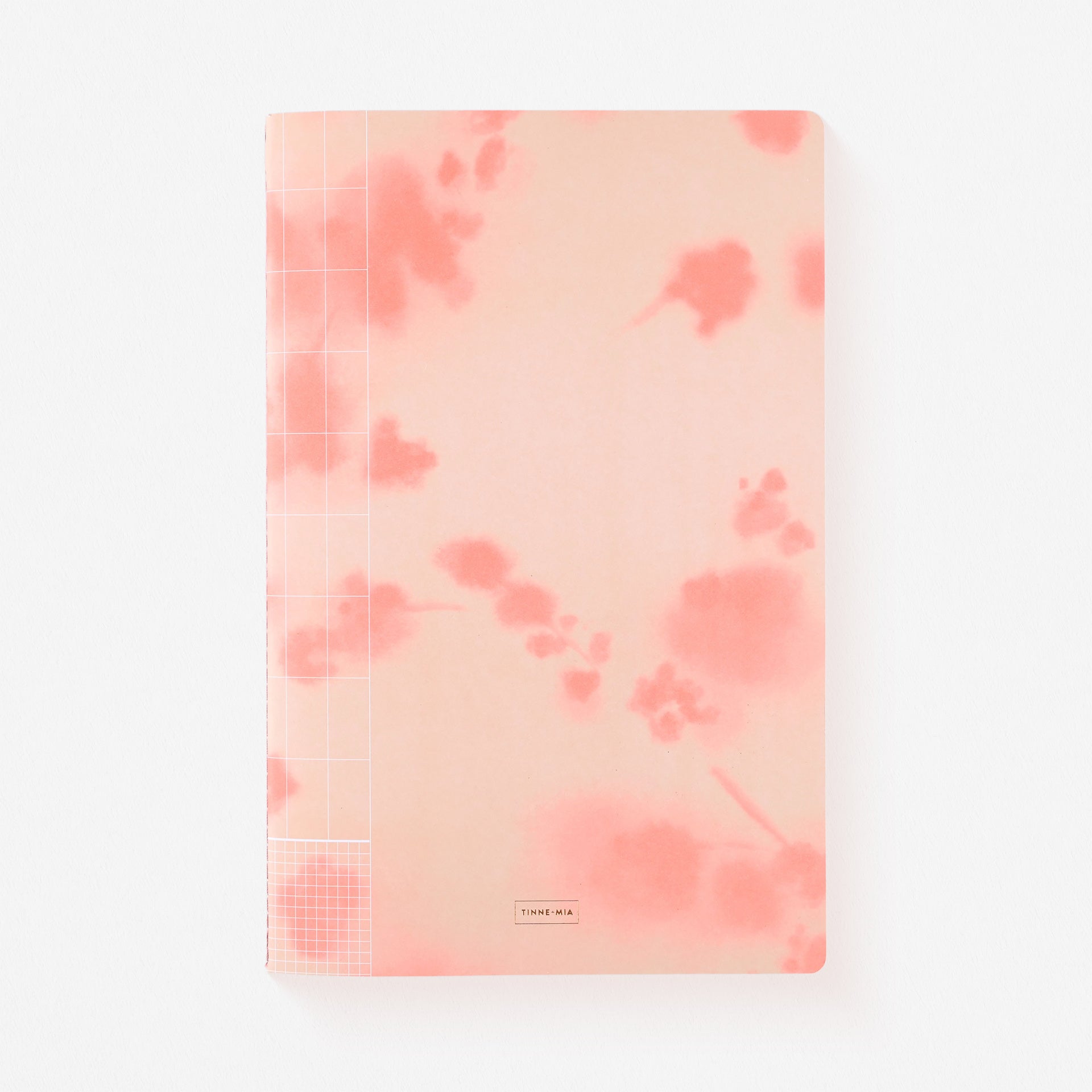 Tinne + Mia Ginger Blossom + Rose Grid Set of Two Large Exercise Notebooks Lined