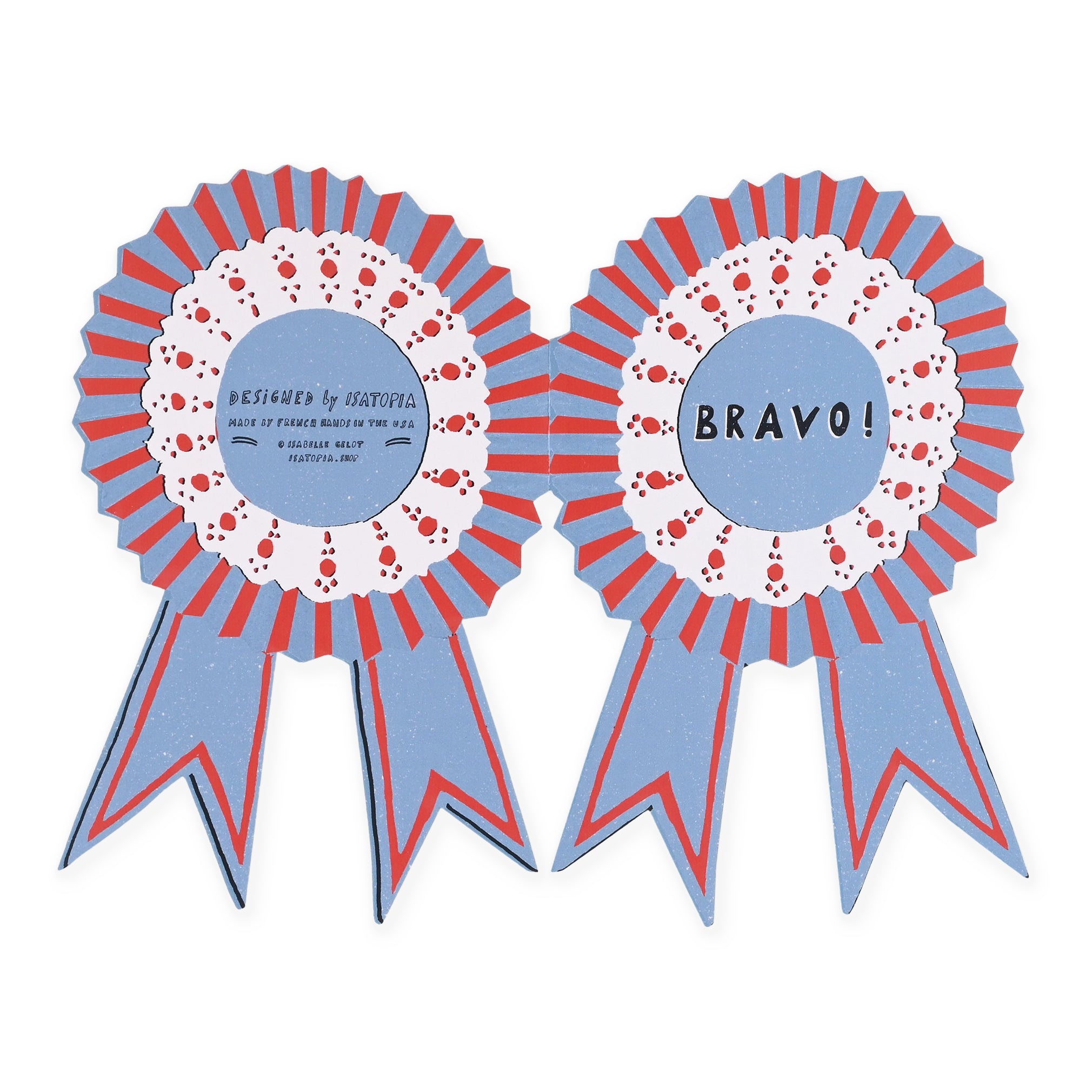 Isatopia Bravo Medallion Die-Cut Greeting Card