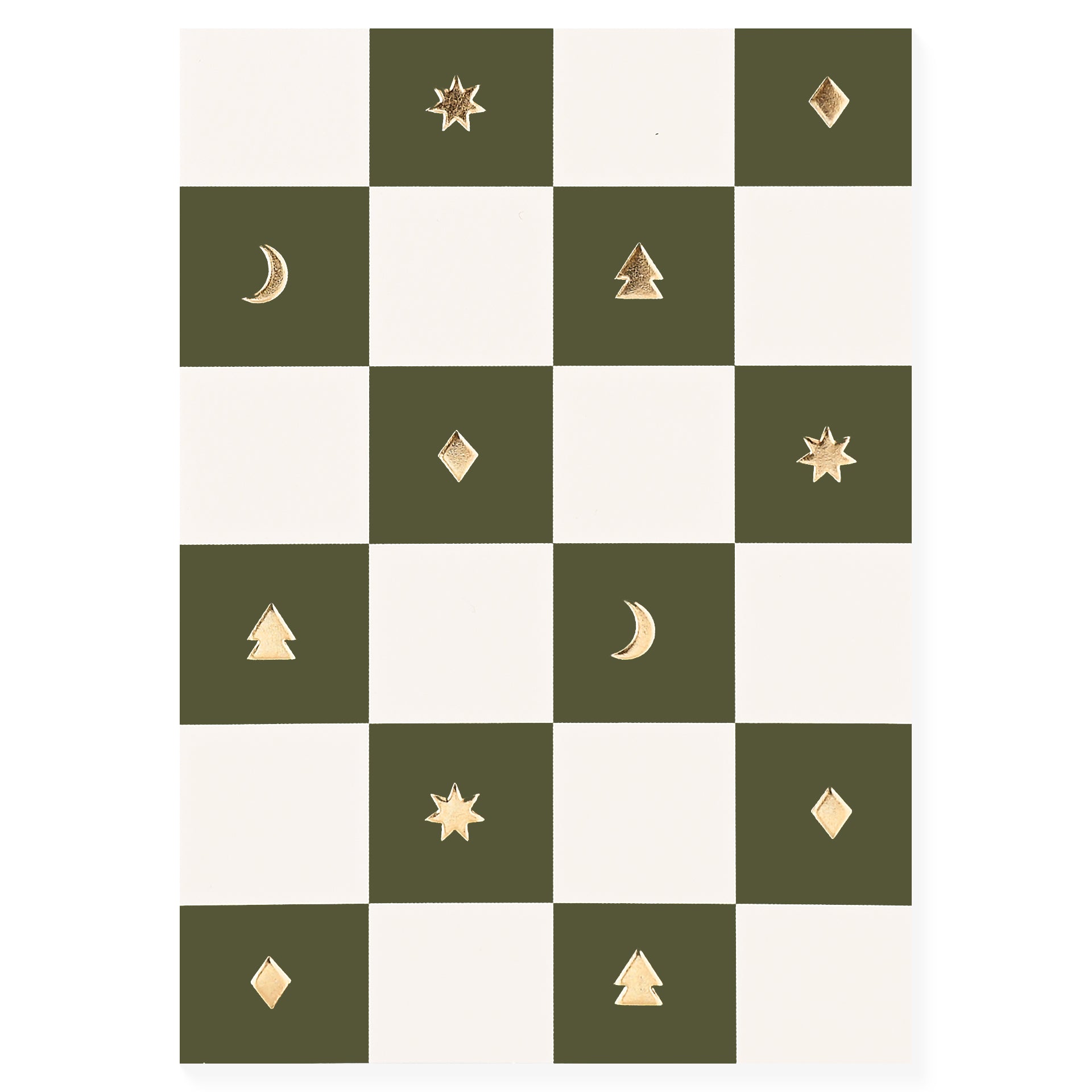 Kinshipped Checkerboard Christmas Holiday Cards Boxed
