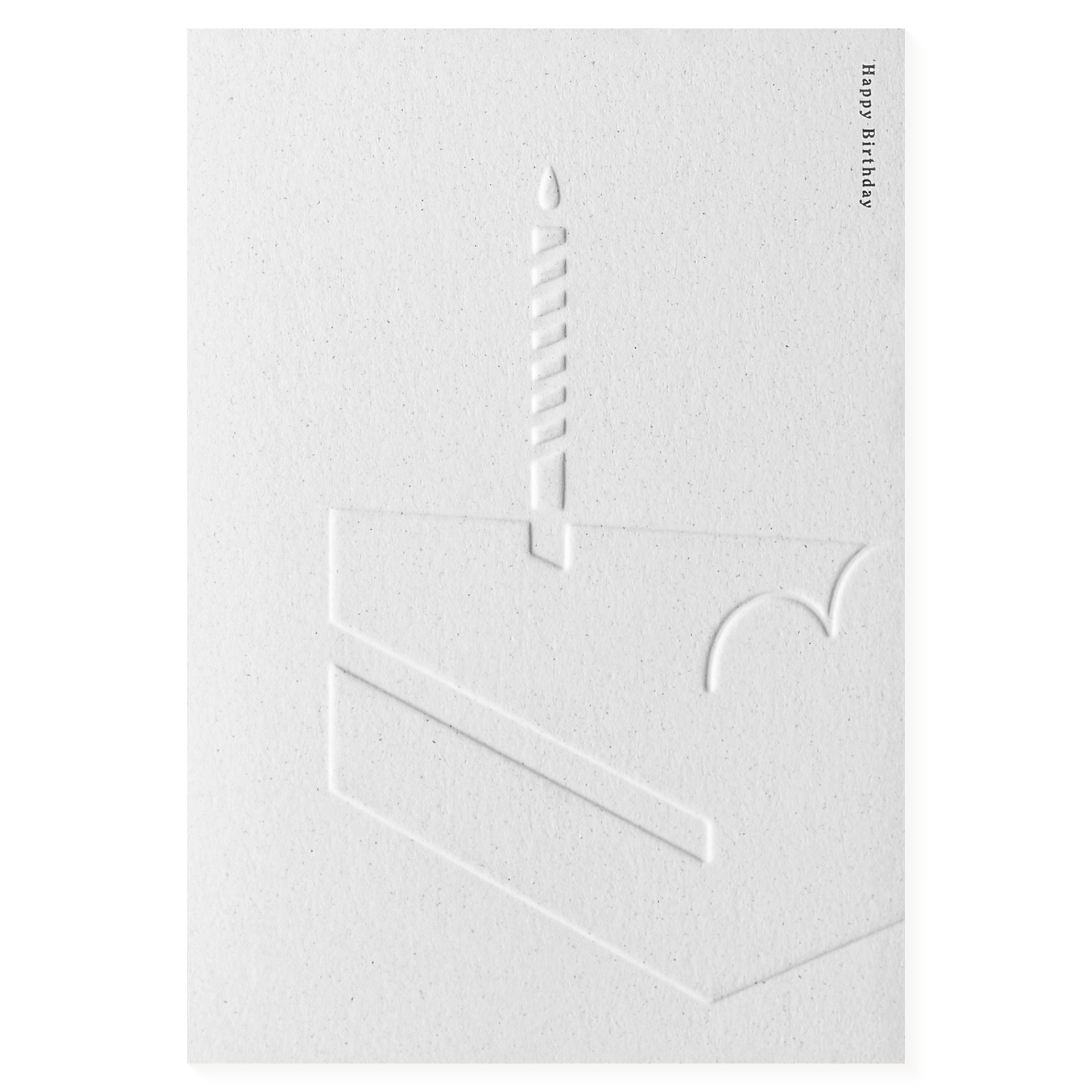 Kinshipped Cake Embossed Birthday Card