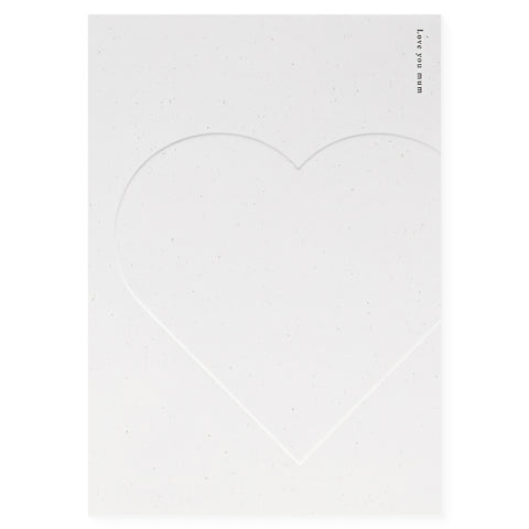 Kinshipped I Love You Mum Embossed Mother's Day Card 
