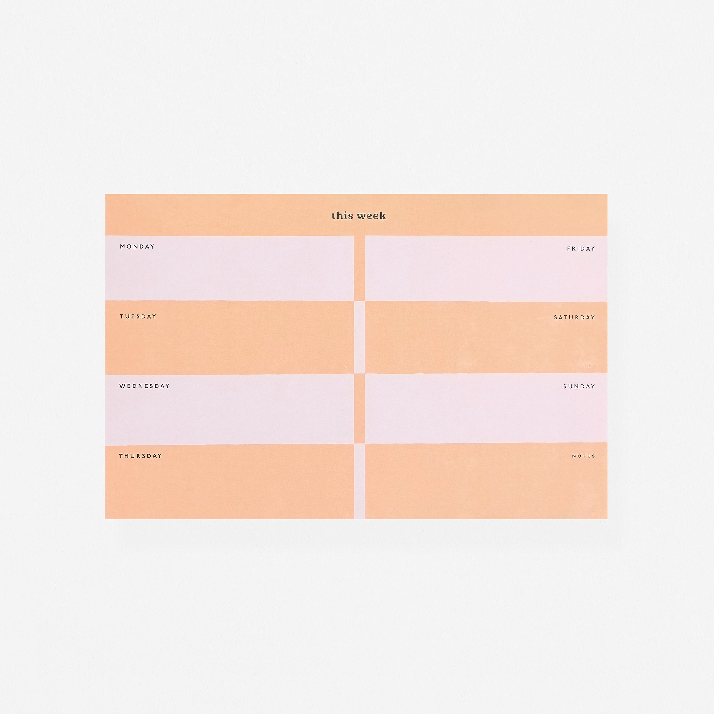 Library Design Co. Large Week Pad Pink