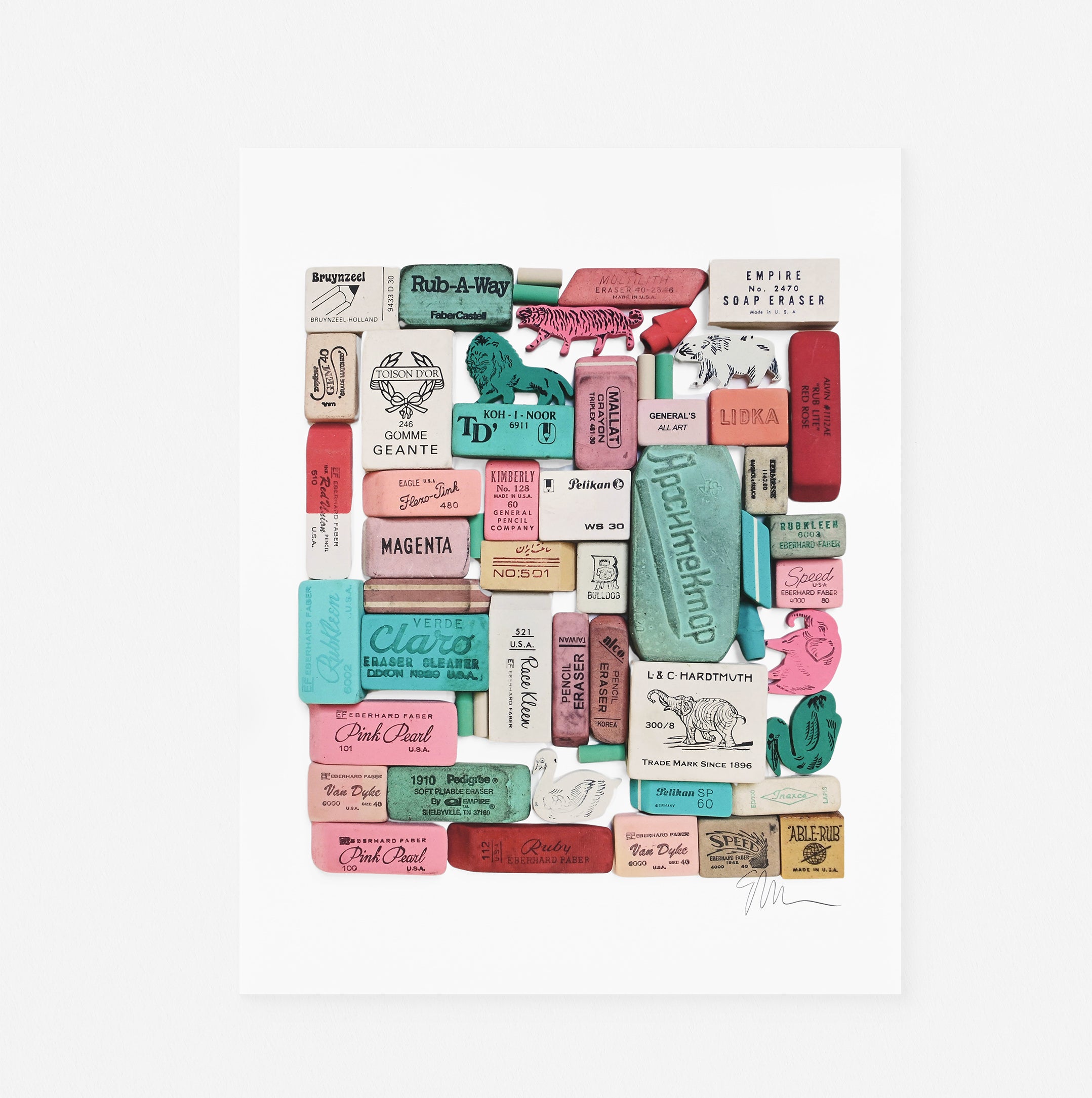 Lisa Congdon Eraser Arrangement No. 7 Print