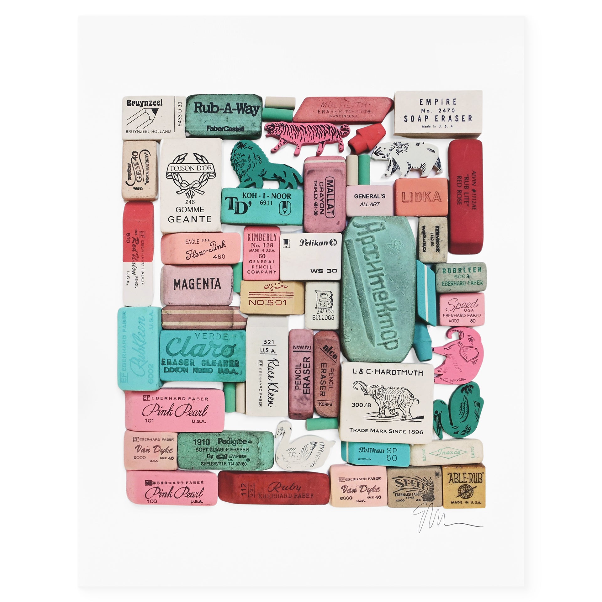 Lisa Congdon Eraser Arrangement No. 7 Print