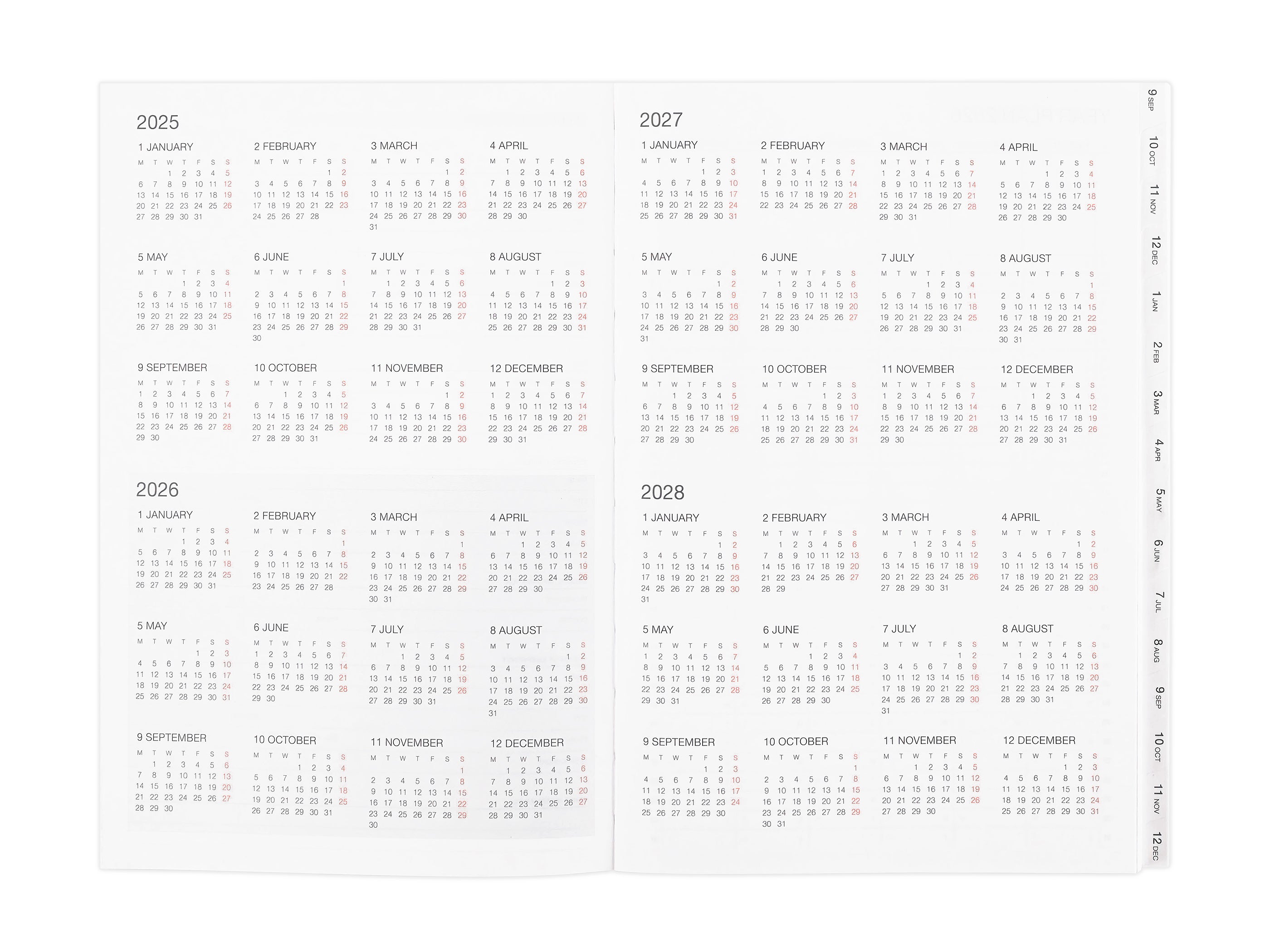Mark's Gradient 2025-2026 16 Month Monthly/Weekly Planner A5