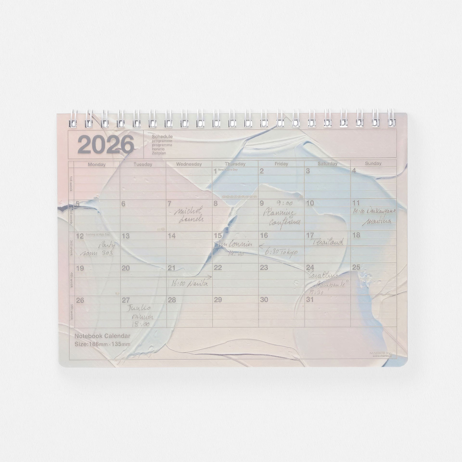 2026 Yoshiki Okamura Small Monthly Calendar | 3 Colorways