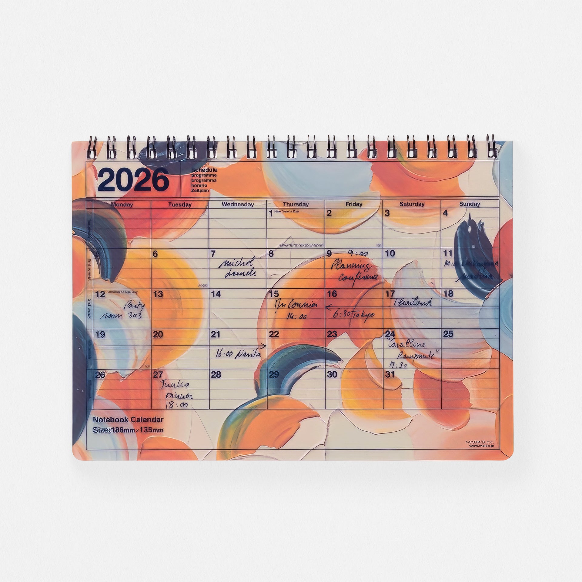 2026 Yoshiki Okamura Small Monthly Calendar | 3 Colorways