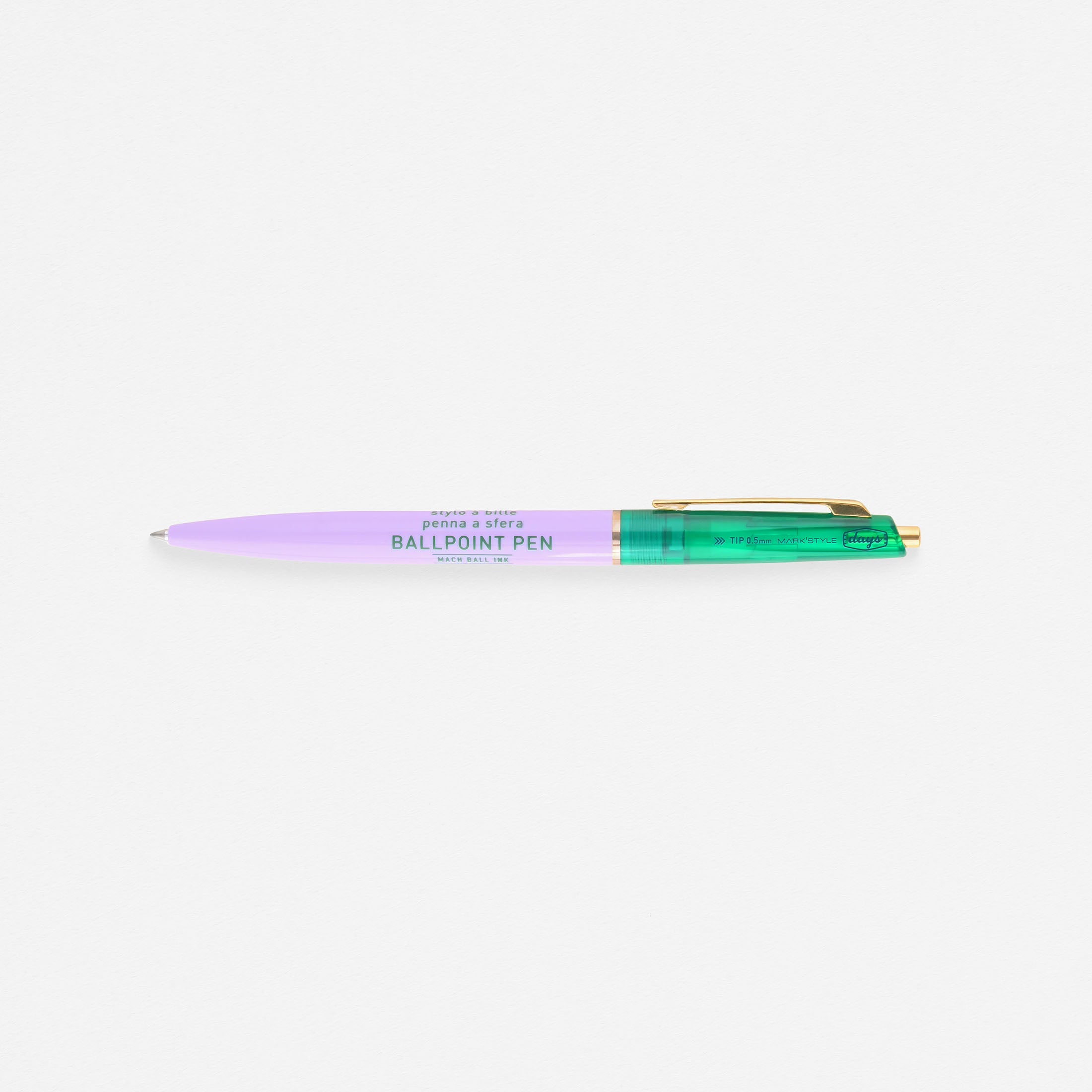 MARK'S Inc. Mark's x Anterique Ballpoint Pen | Purple + Clear Green Or Clear Forest Green + White Purple + Clear Green
