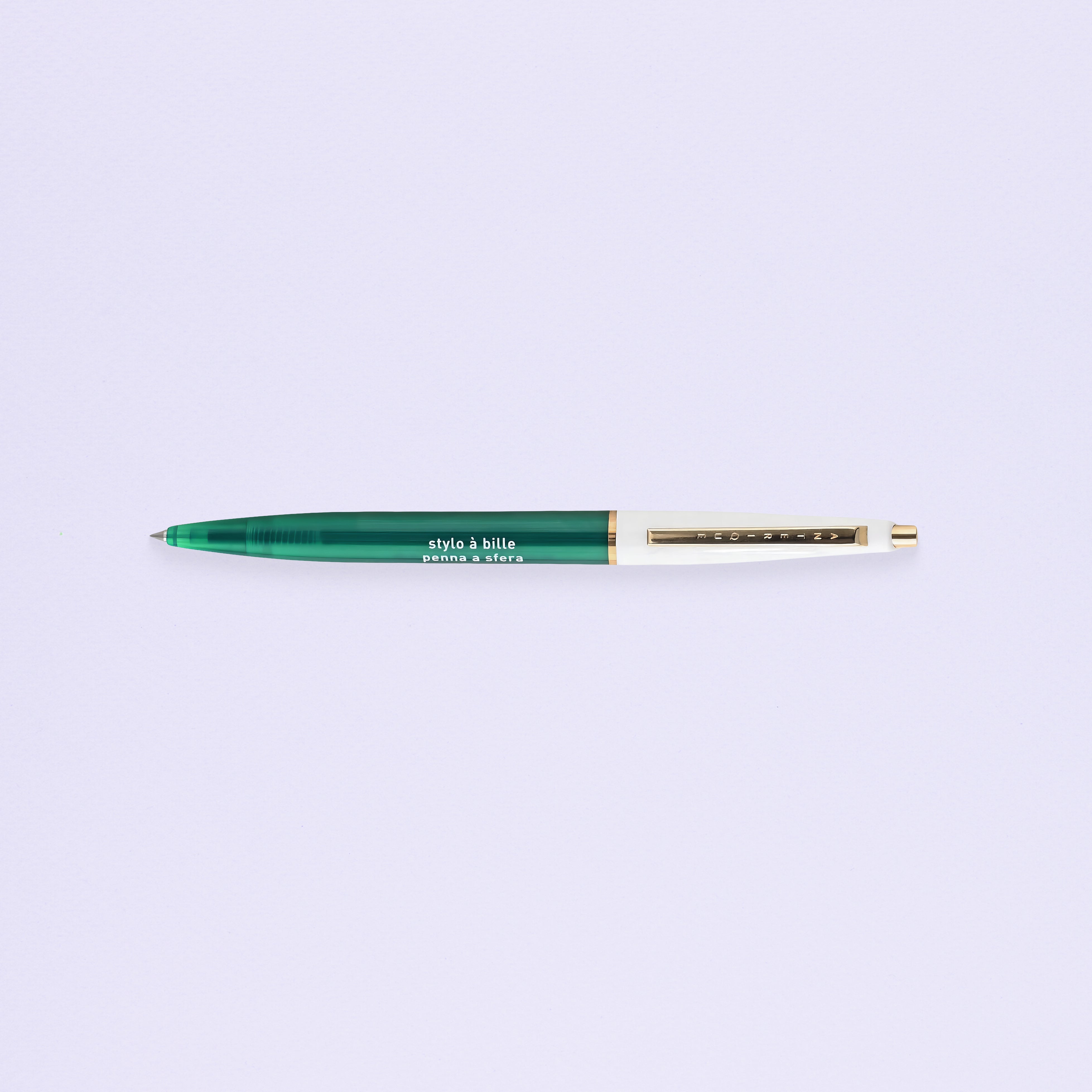MARK'S Inc. Mark's x Anterique Ballpoint Pen | Purple + Clear Green Or Clear Forest Green + White Clear Forest Green + White