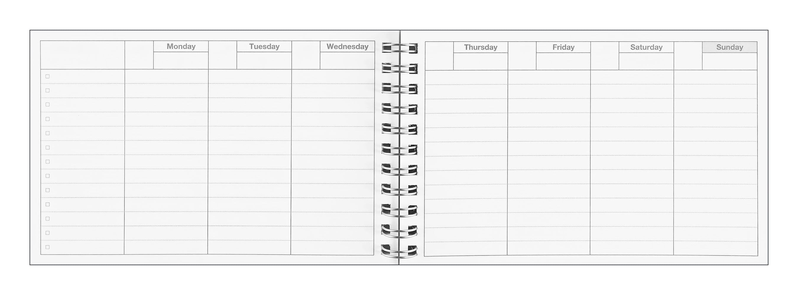 MARK'S Inc. Dayfree Weekly Schedule Undated Planner | 4 Colors