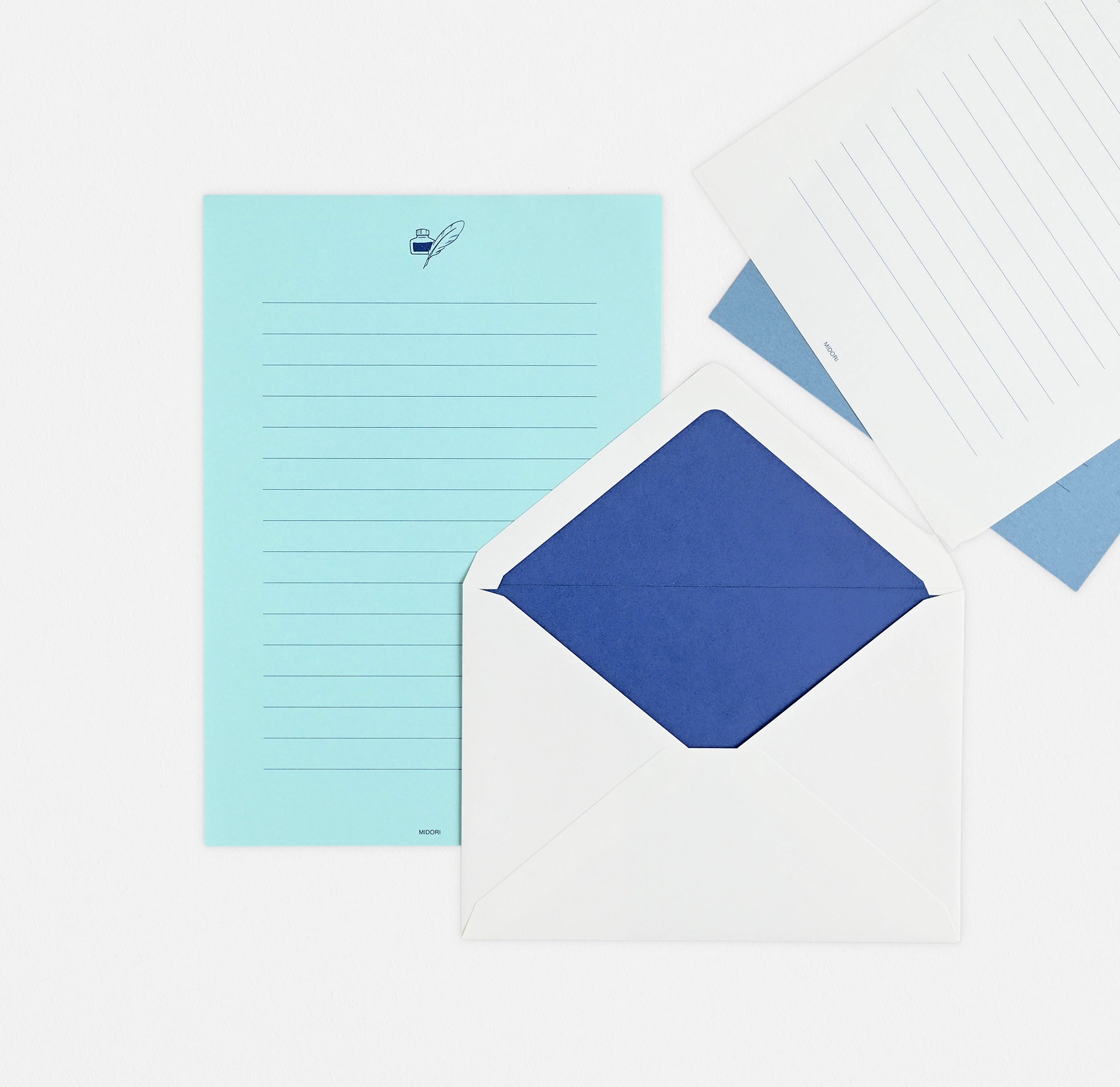 Midori Giving A Color Letter Pad Or Envelopes Blue